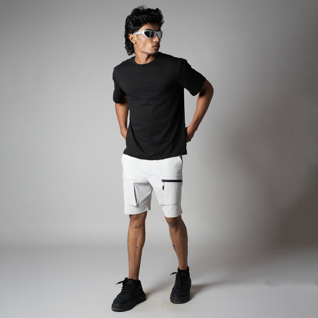 ASH GREY DOUBLE POCKET SHORTS - Hophead