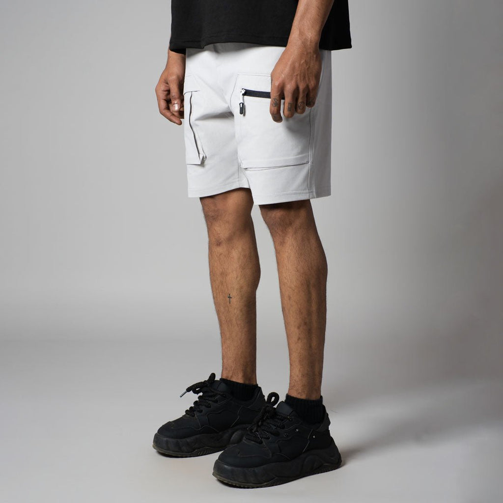 ASH GREY DOUBLE POCKET SHORTS - Hophead