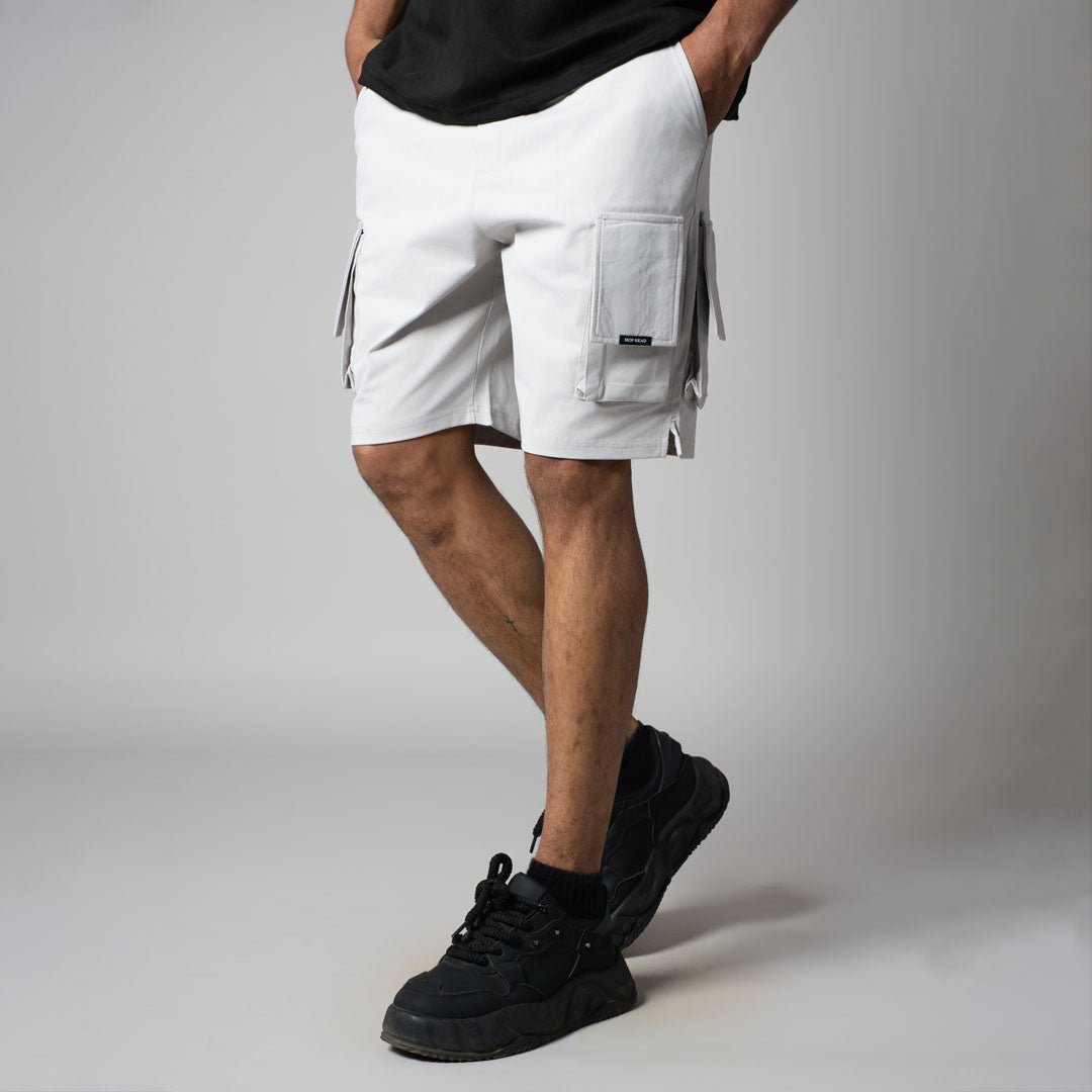 ASH GREY MULTI FLAP SHORTS - Hophead