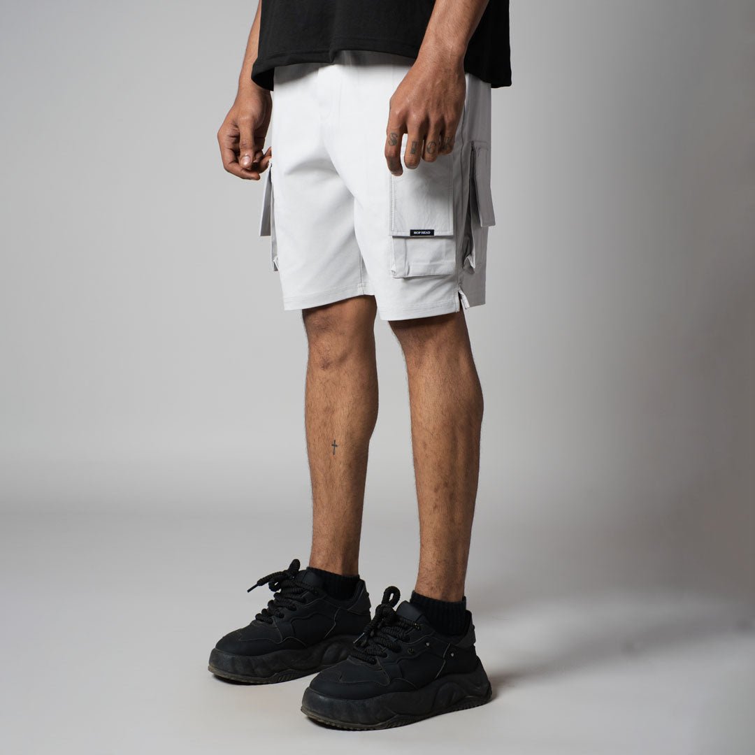 ASH GREY MULTI FLAP SHORTS - Hophead