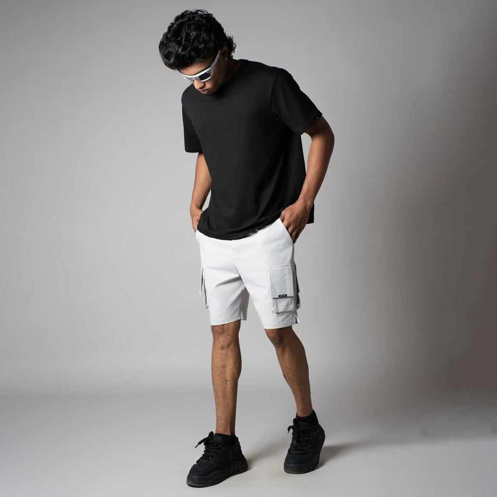 ASH GREY MULTI FLAP SHORTS - Hophead