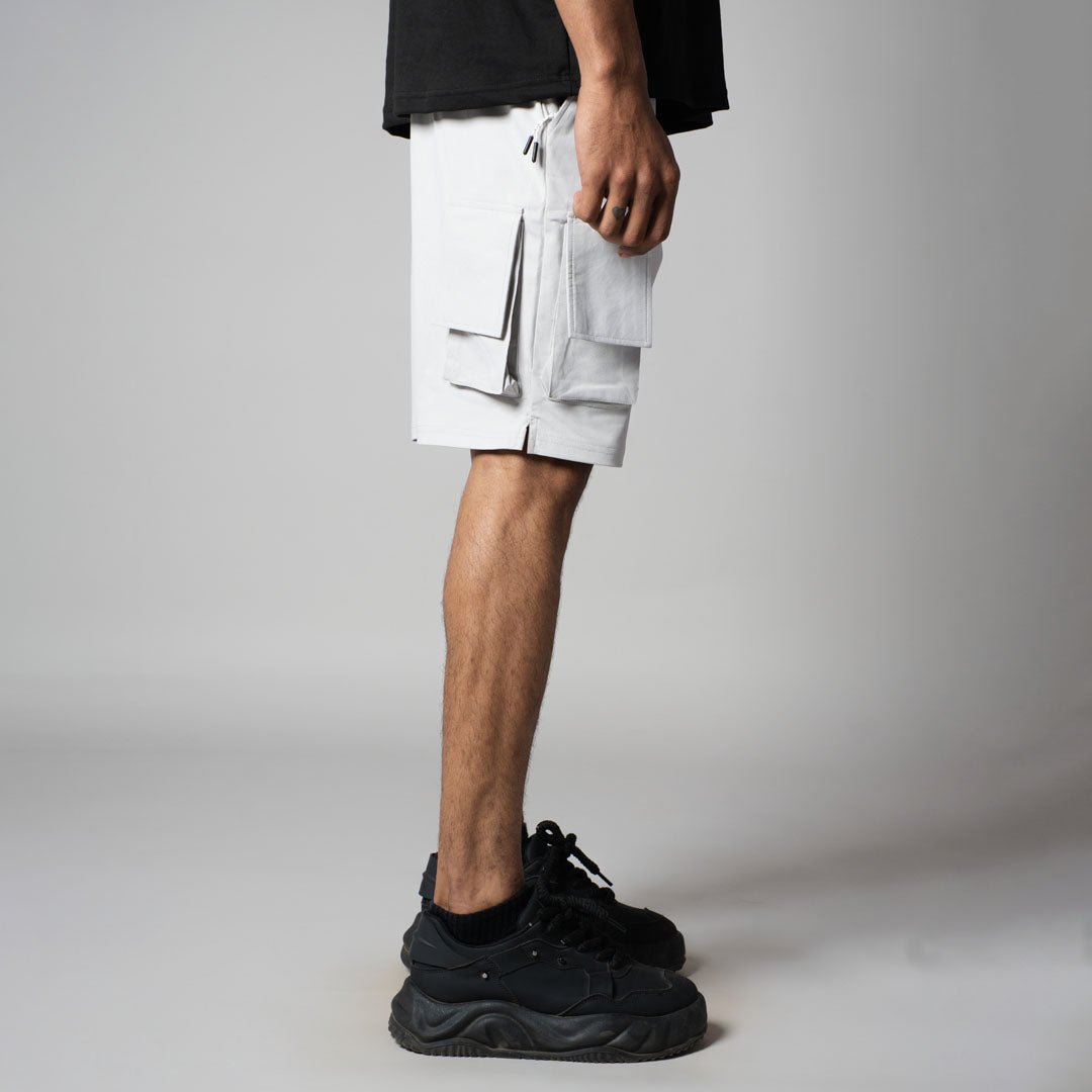 ASH GREY MULTI FLAP SHORTS - Hophead