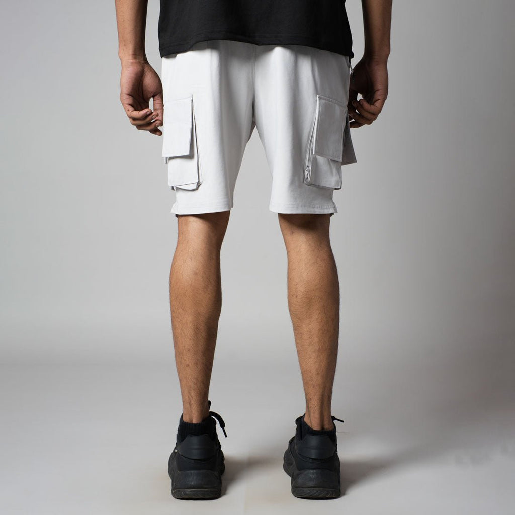 ASH GREY MULTI FLAP SHORTS - Hophead