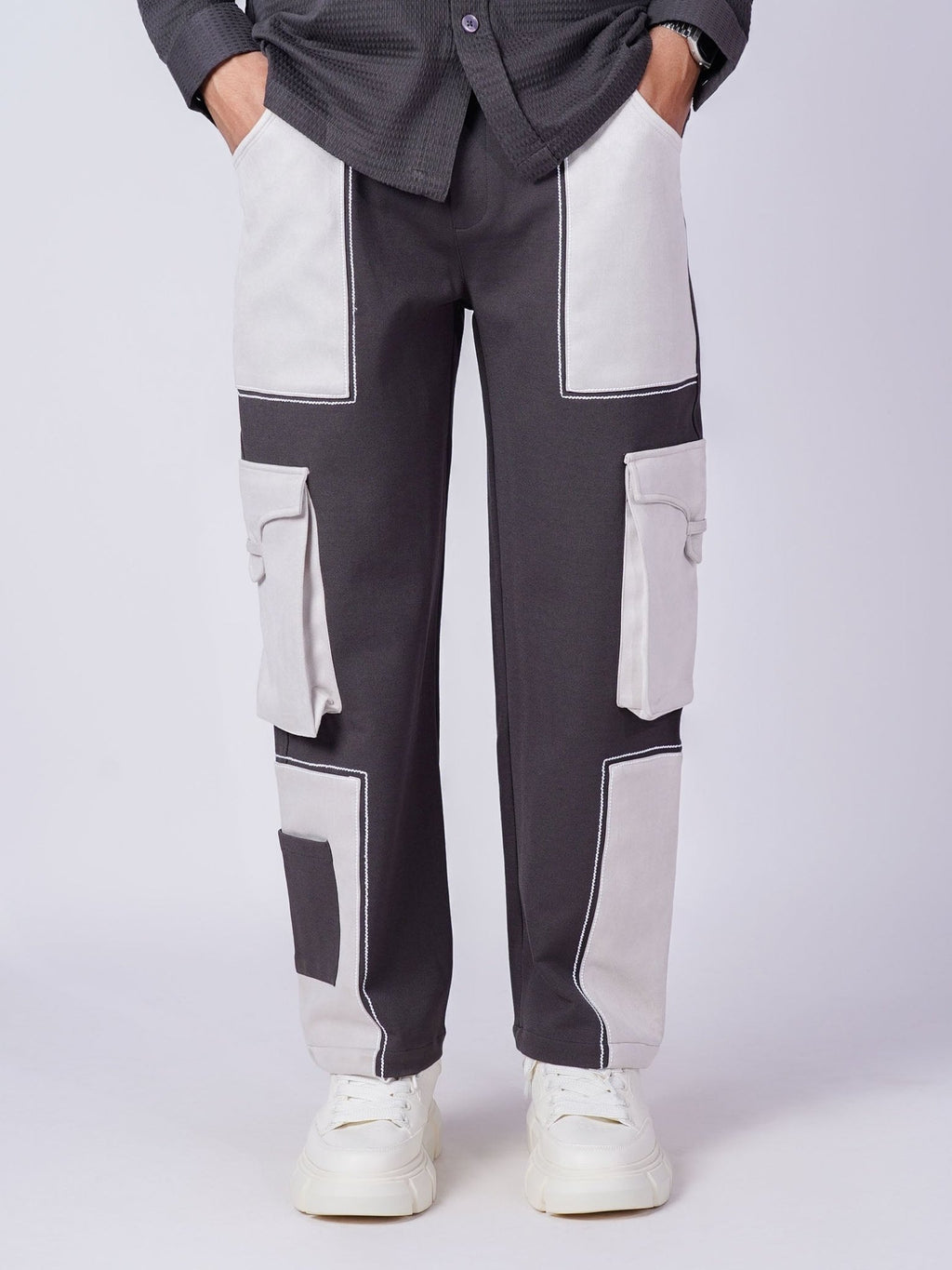 ASH GREY SUEDE POCKET CARGO - Hophead