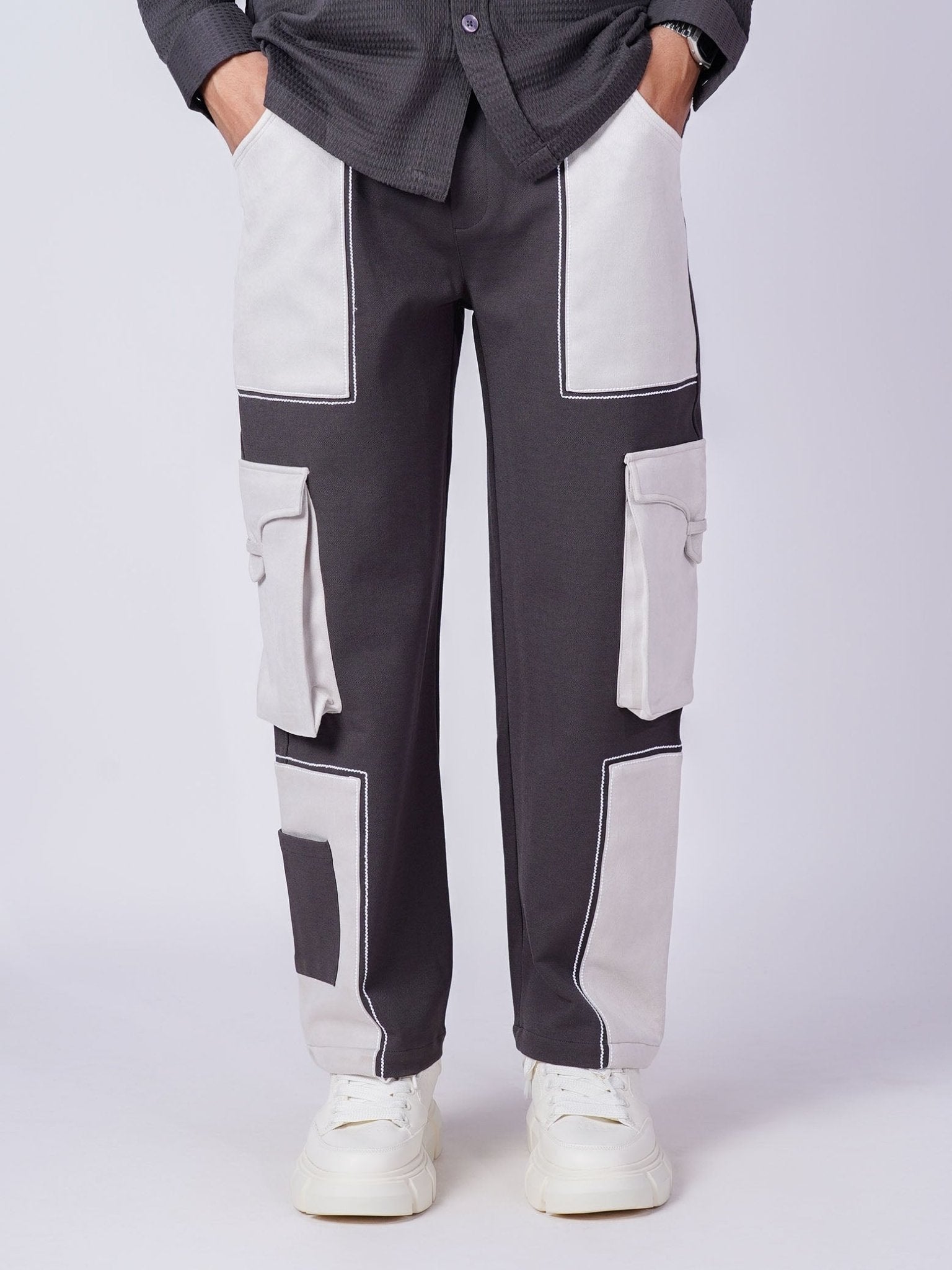 ASH GREY SUEDE POCKET CARGO - Hophead