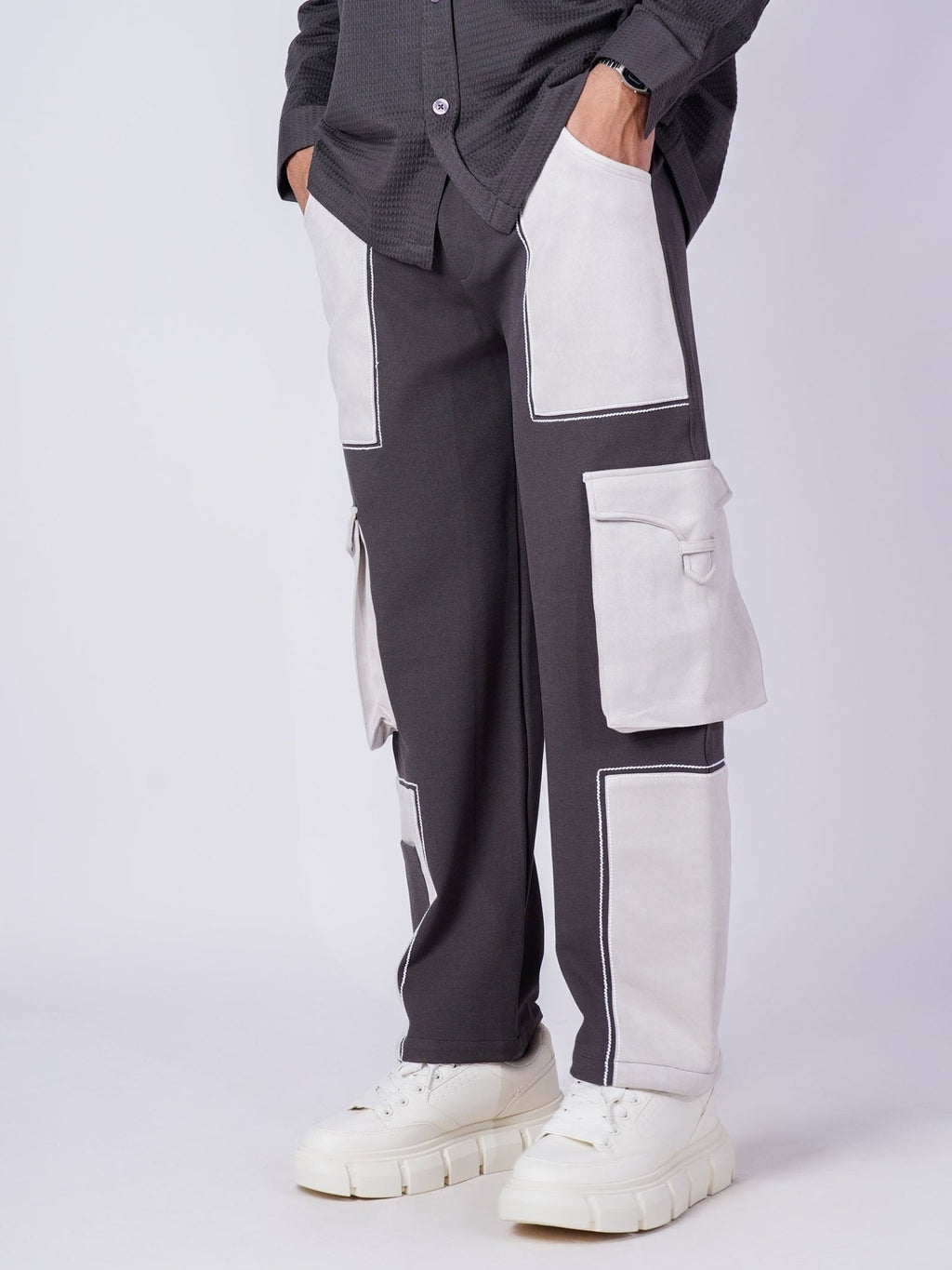 ASH GREY SUEDE POCKET CARGO - Hophead