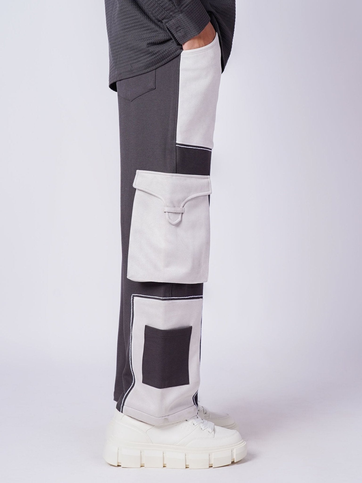 ASH GREY SUEDE POCKET CARGO - Hophead