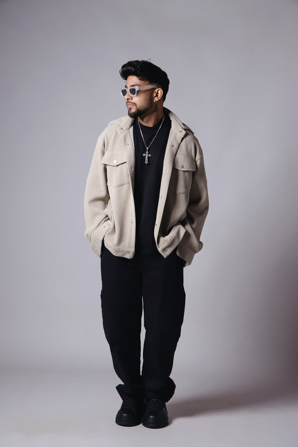 BEIGE CORDUROY SHACKET - Hophead