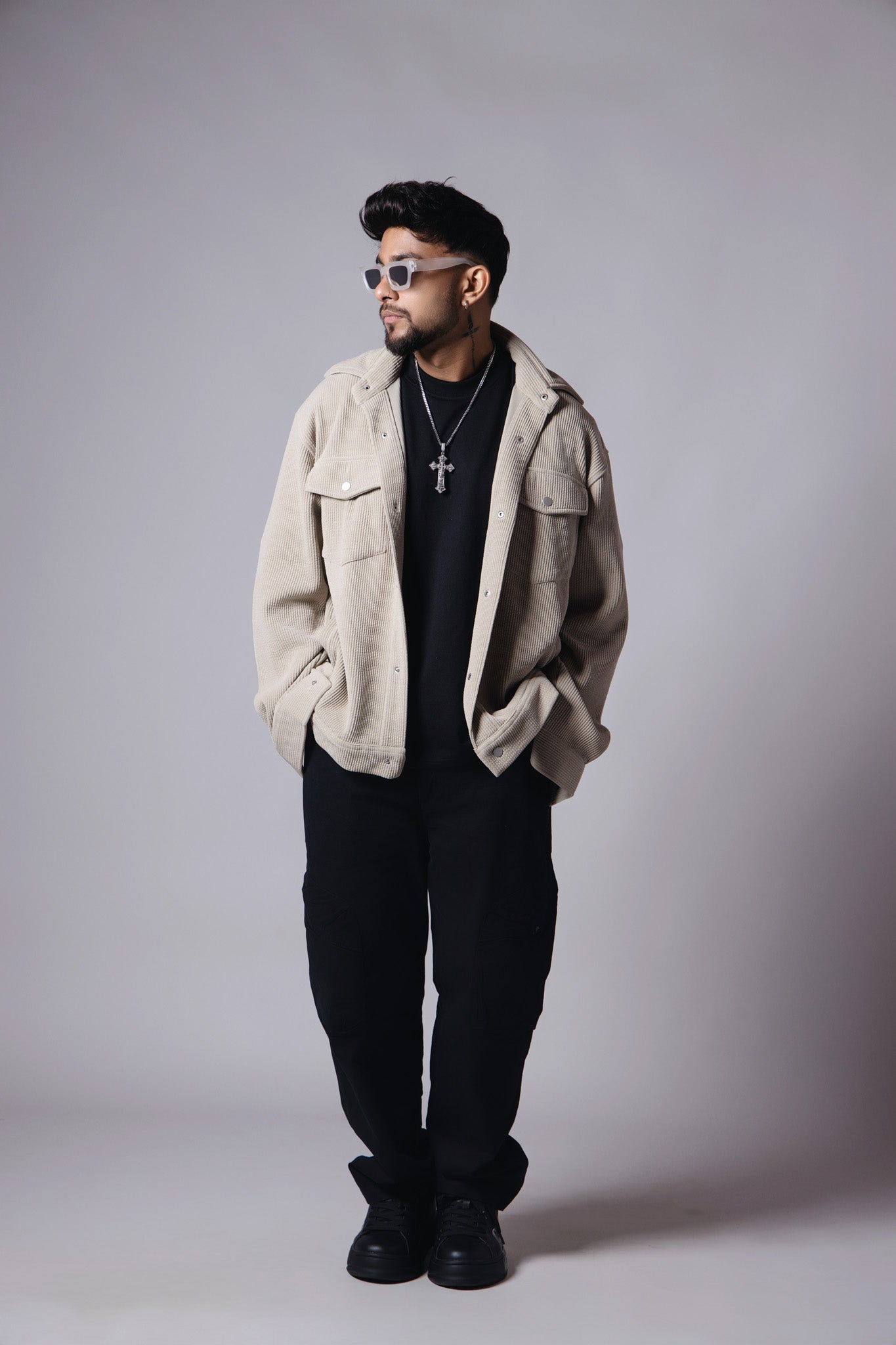 BEIGE CORDUROY SHACKET - Hophead