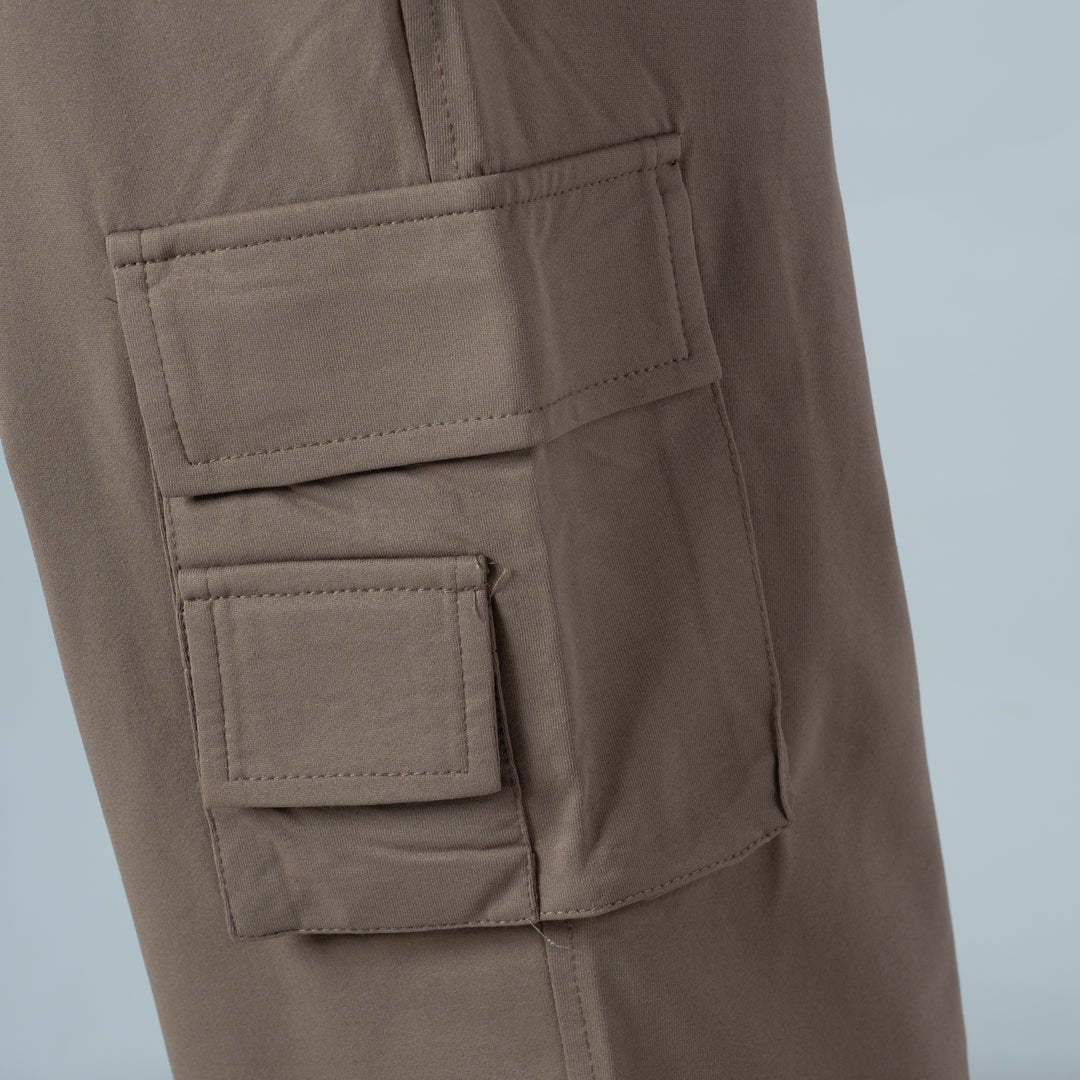 BEIGE DOUBLEDECK POCKET CARGO SWEATPANT - Hophead