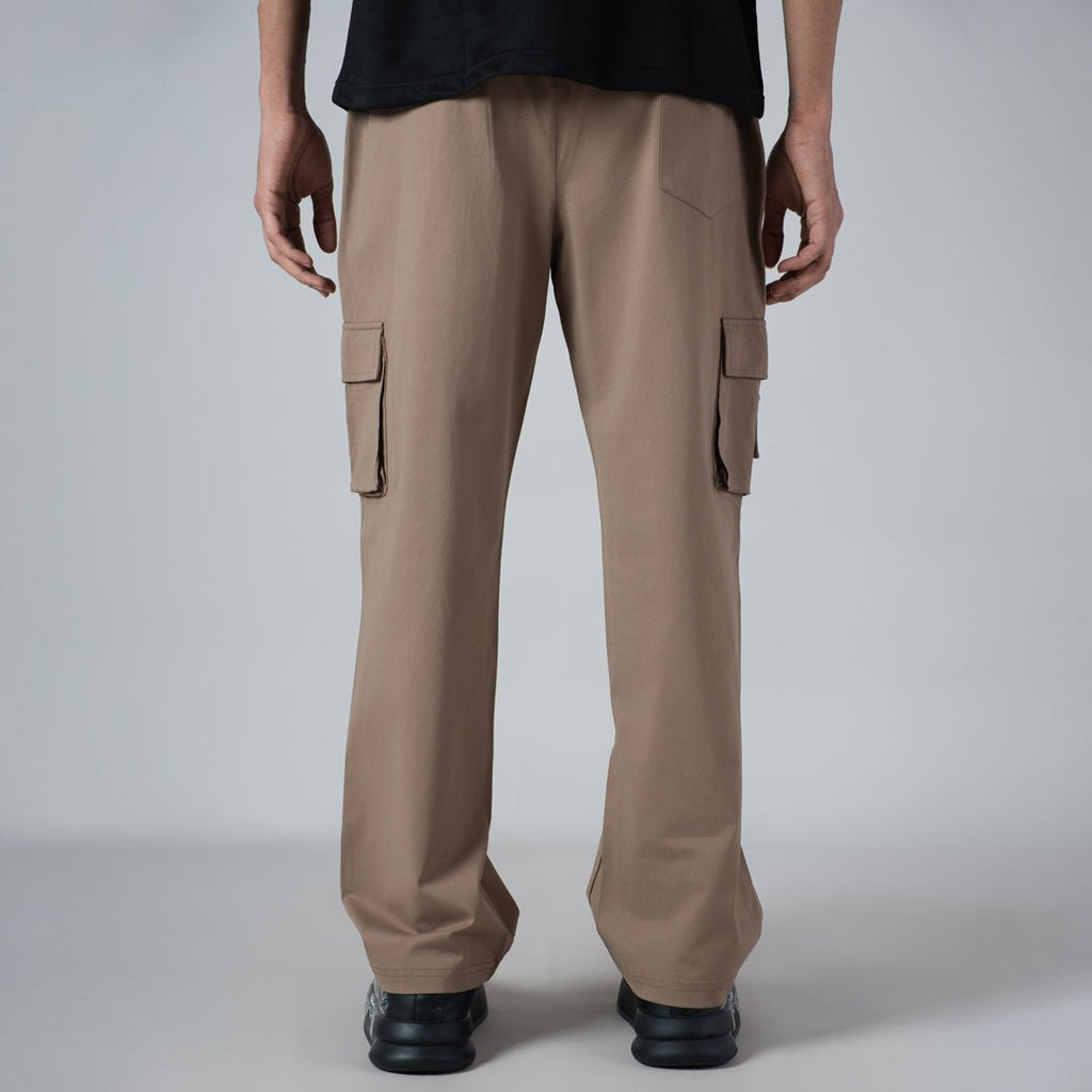 BEIGE DOUBLEDECK POCKET CARGO SWEATPANT - Hophead