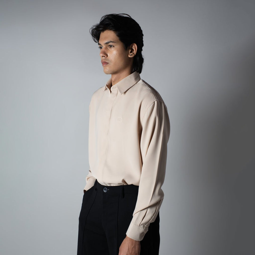 BEIGE KOREAN SHIRT - Hophead