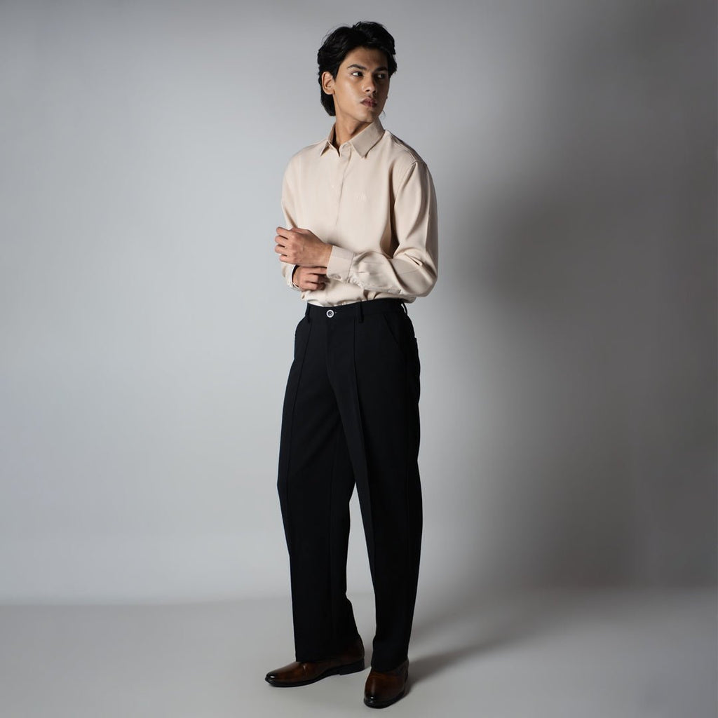 BEIGE KOREAN SHIRT - Hophead