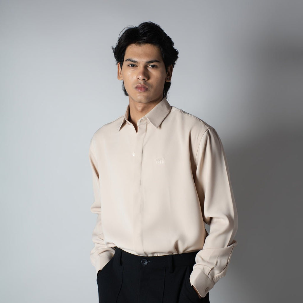 BEIGE KOREAN SHIRT - Hophead