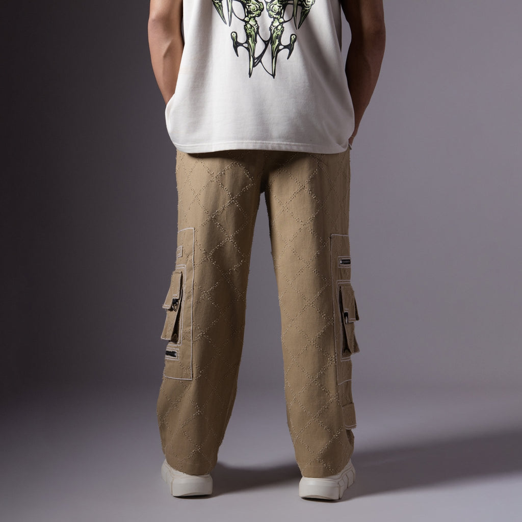 BEIGE POCKET DENIM CARGO - RDX - Hophead