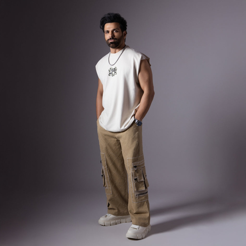 BEIGE POCKET DENIM CARGO - RDX - Hophead