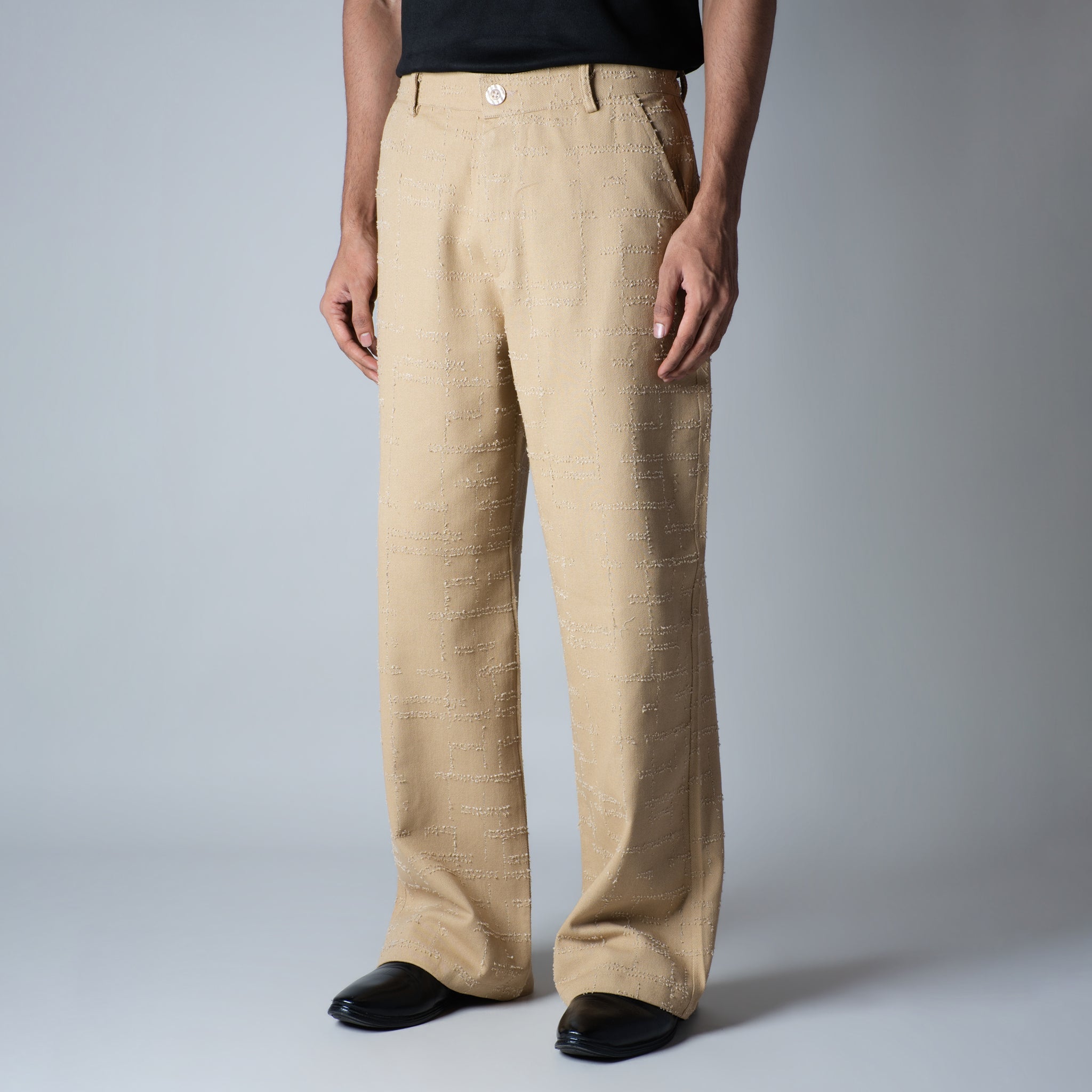 BEIGE ROOFING BOOT CUT DENIM - Hophead