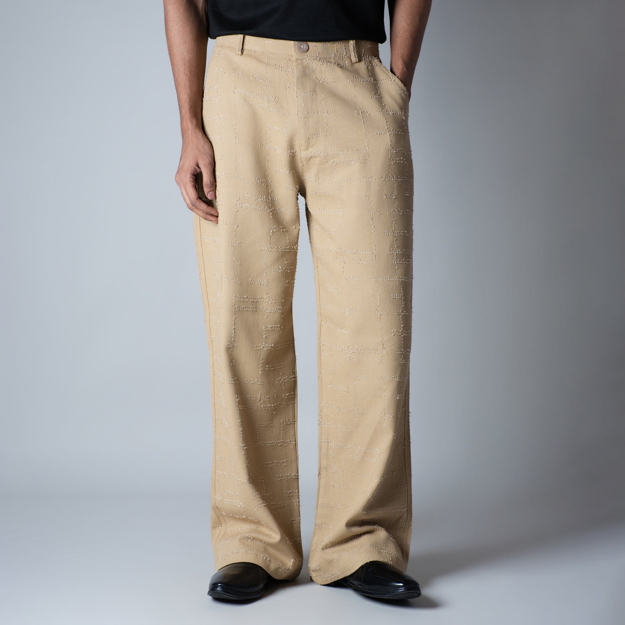 BEIGE ROOFING BOOT CUT DENIM - Hophead