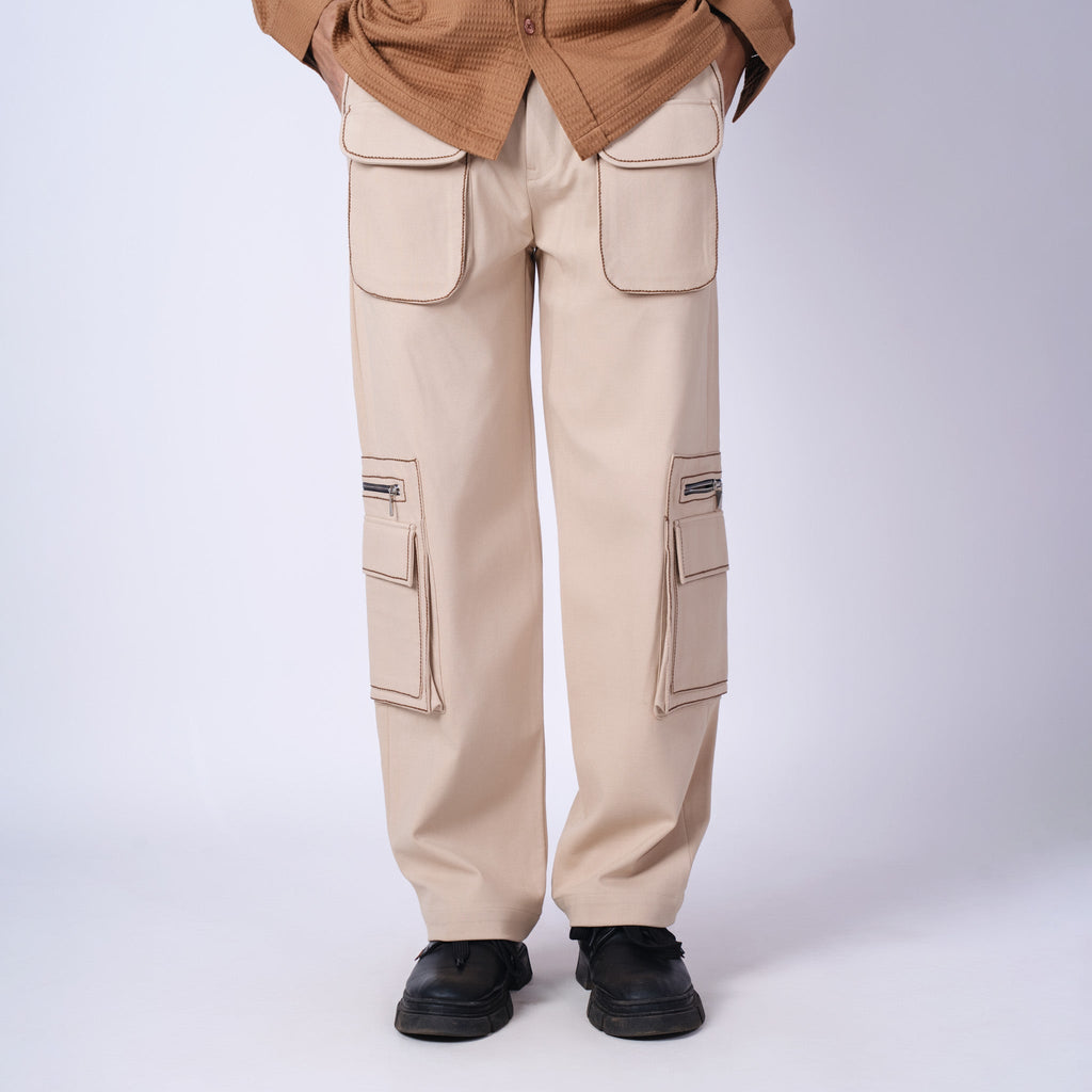 BEIGE STITCHLINE CARGO - Hophead