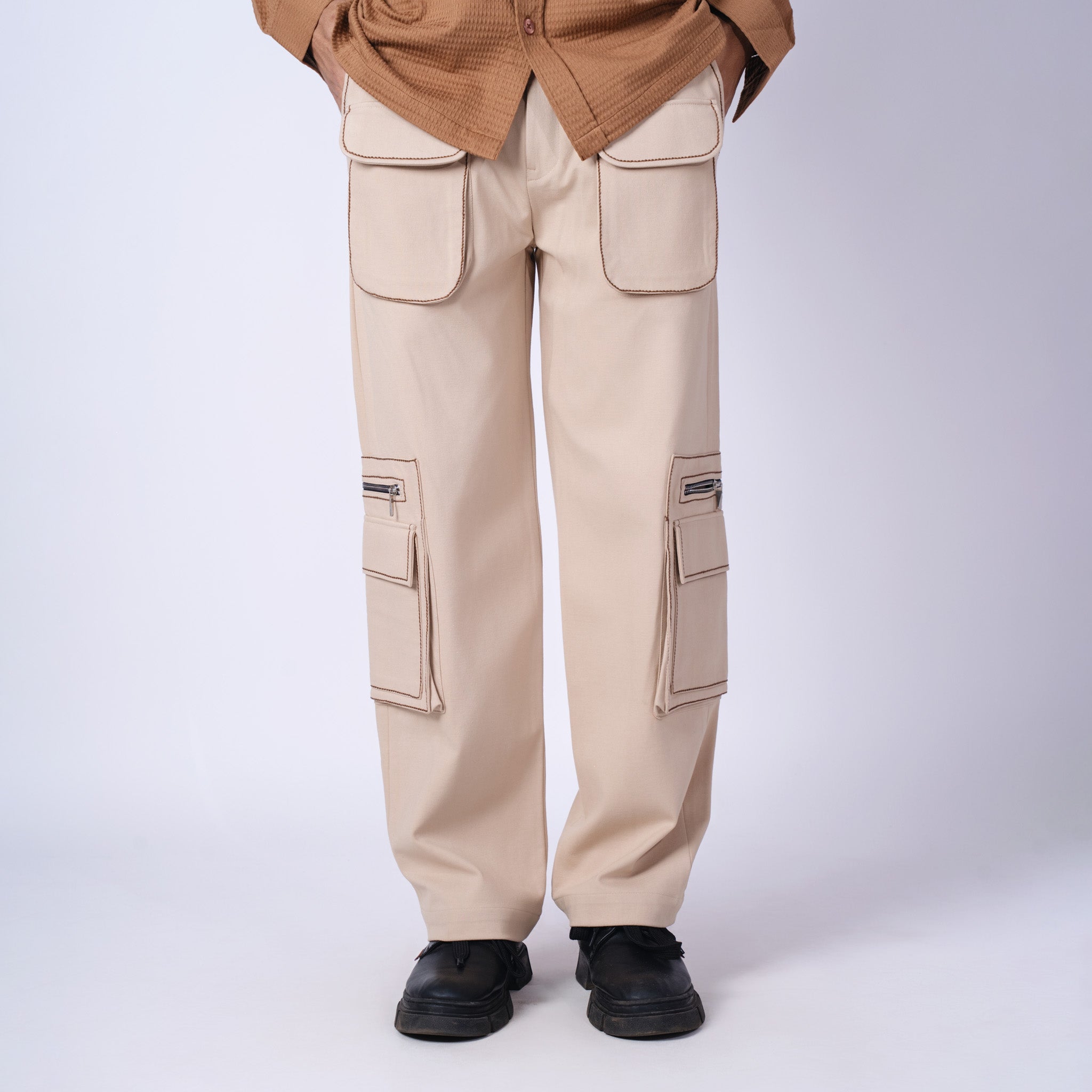 BEIGE STITCHLINE CARGO - Hophead