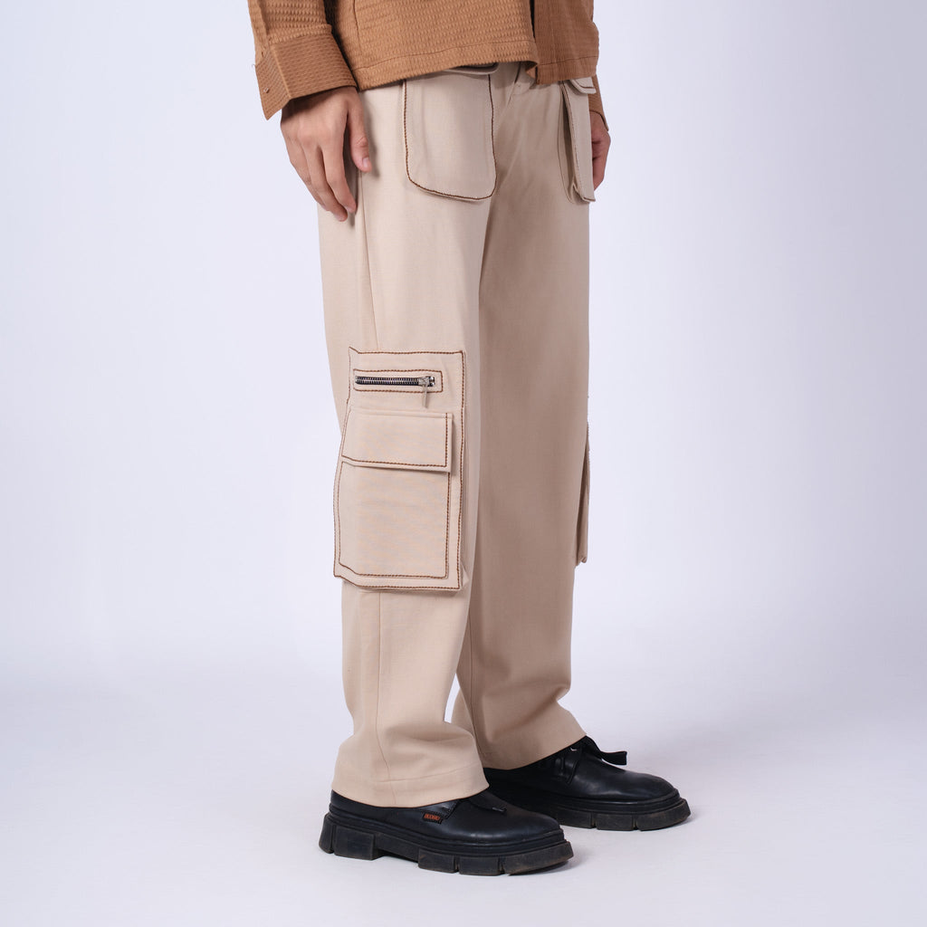 BEIGE STITCHLINE CARGO - Hophead