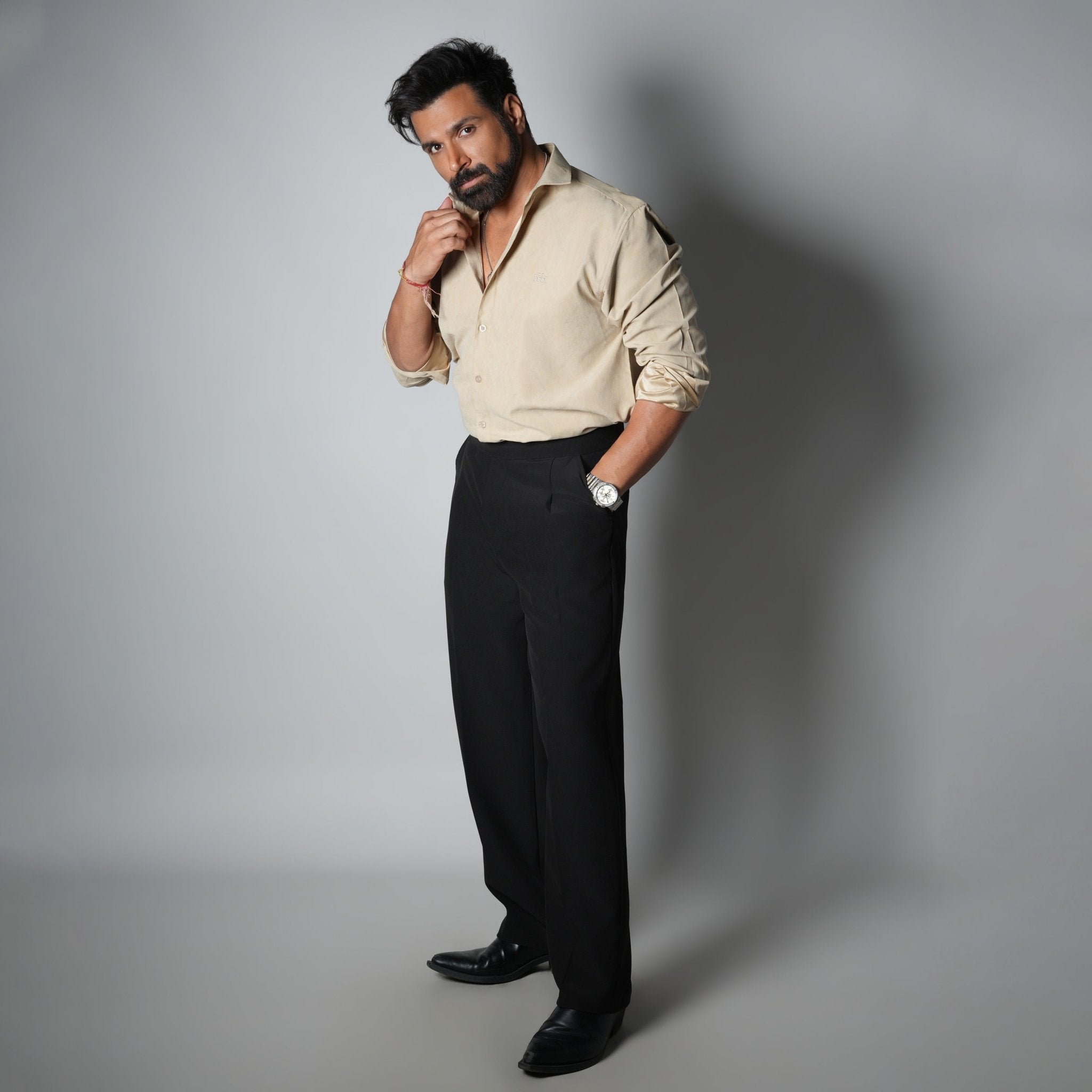 BEIGE SUEDE LASER LUXE SHIRT - Hophead