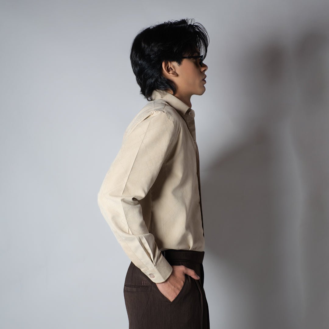 BEIGE SUEDE LASER LUXE SHIRT - Hophead