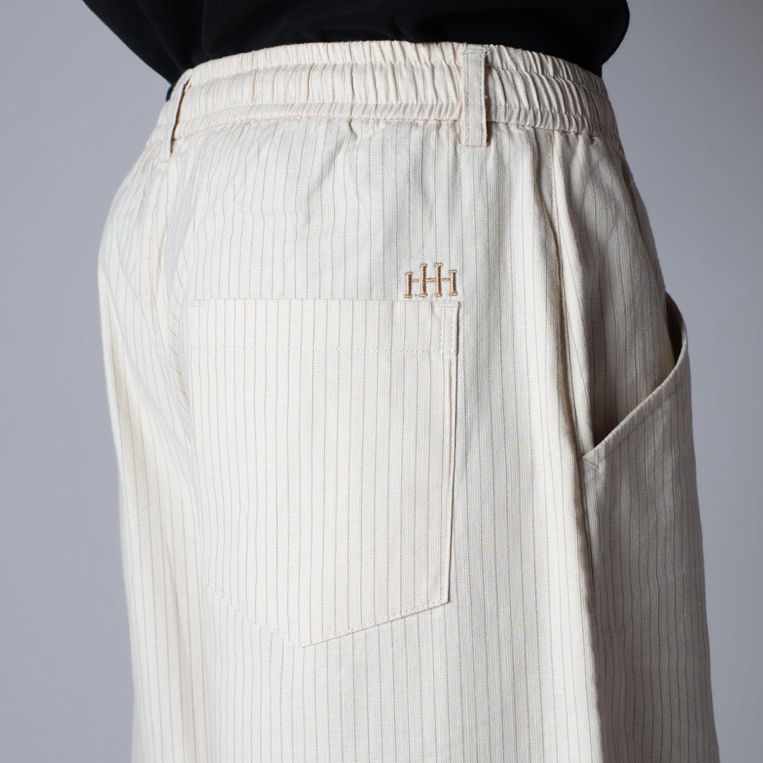 BEIGE VERTICAL STRIPED PANT - Hophead