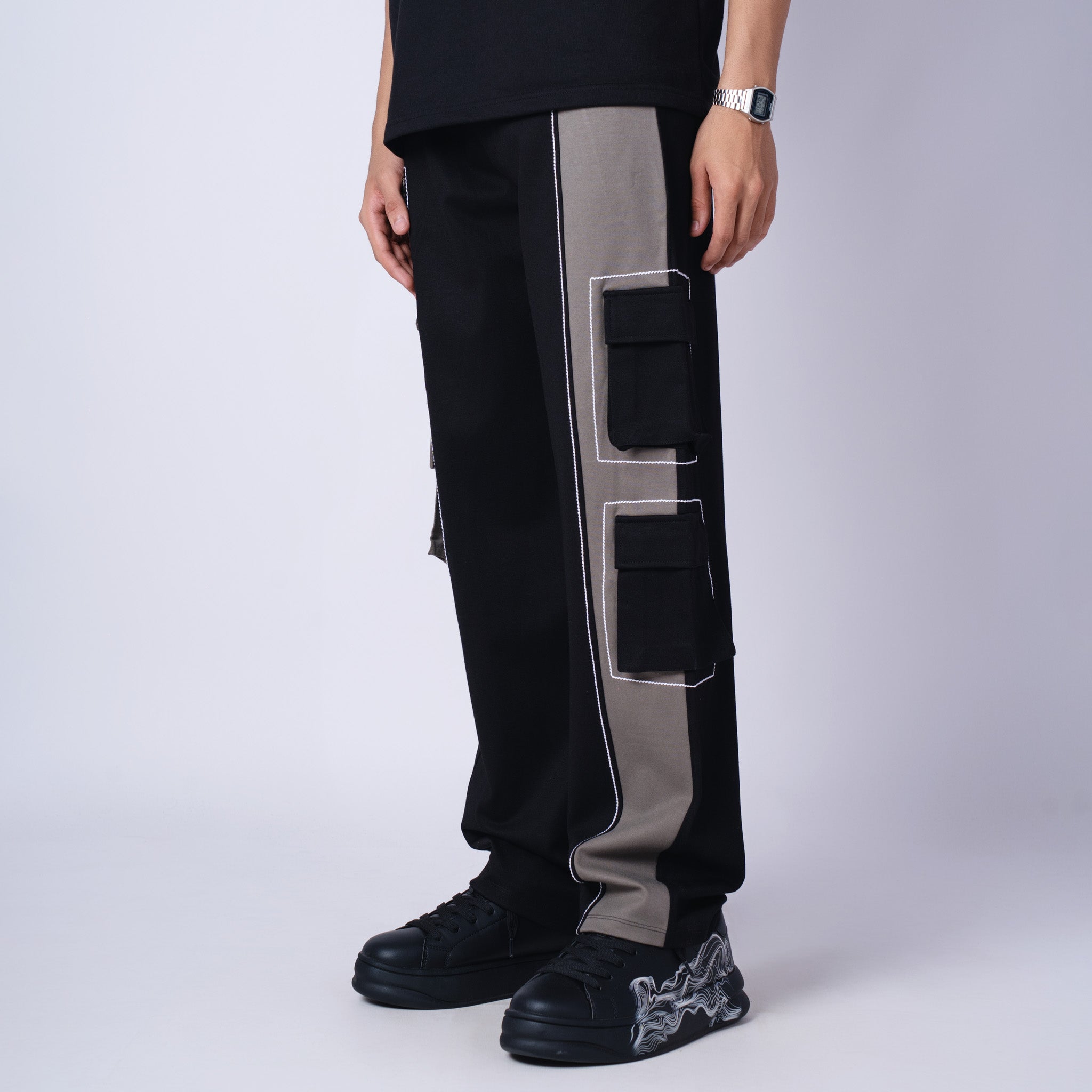 BLACK AND PISTACHIO POCKET CARGO - Hophead