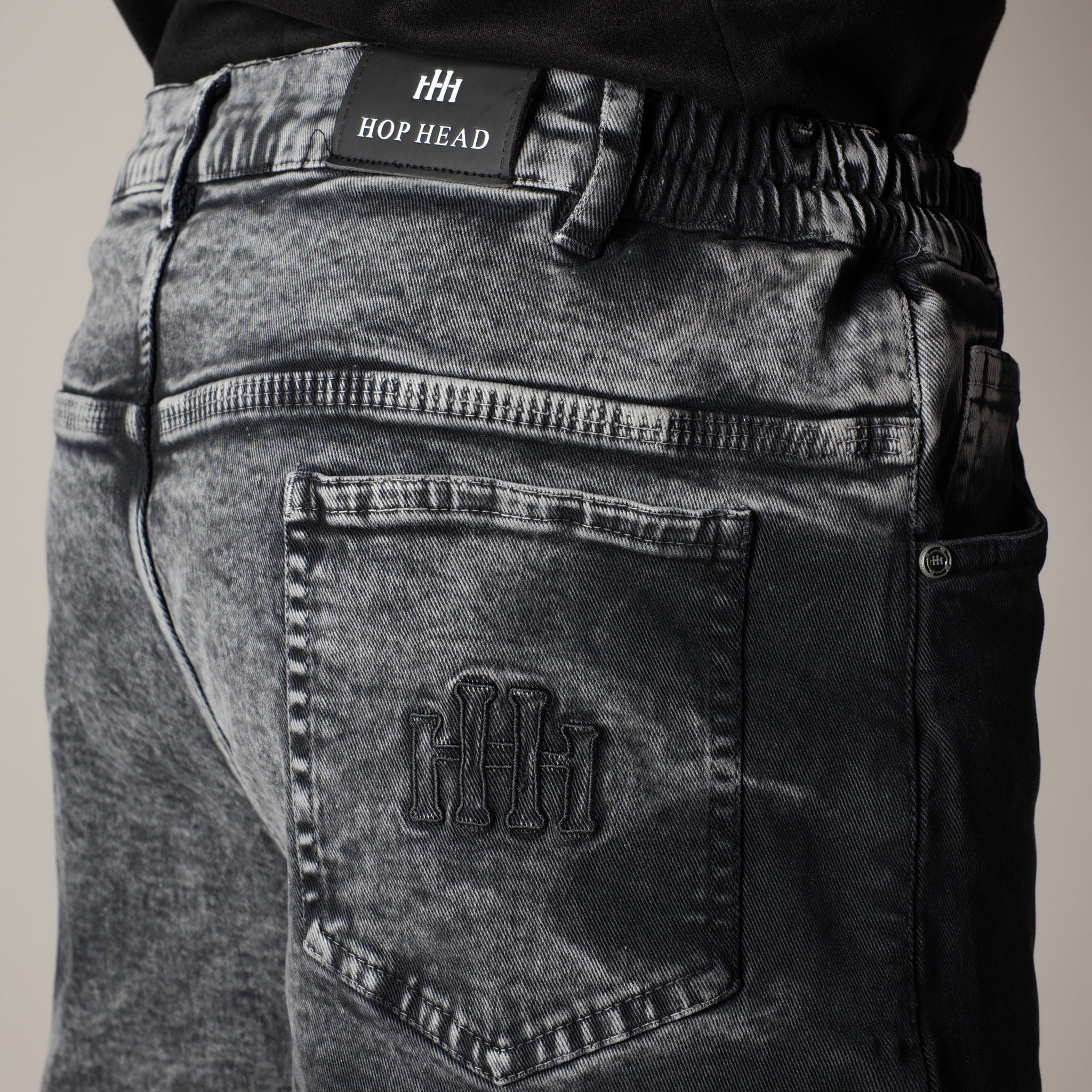 BLACK BLIZZARD WASH DENIM - Hophead