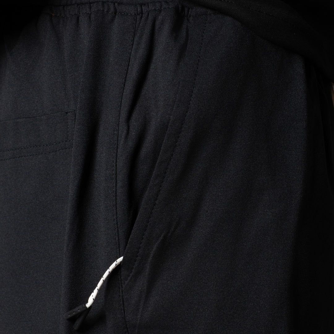 BLACK BUTTON DOWN CARGO SWEATPANTS - Hophead