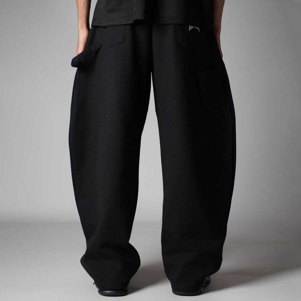 BLACK CARPENTER FLEECE BAGGY SWEATPANTS - Hophead