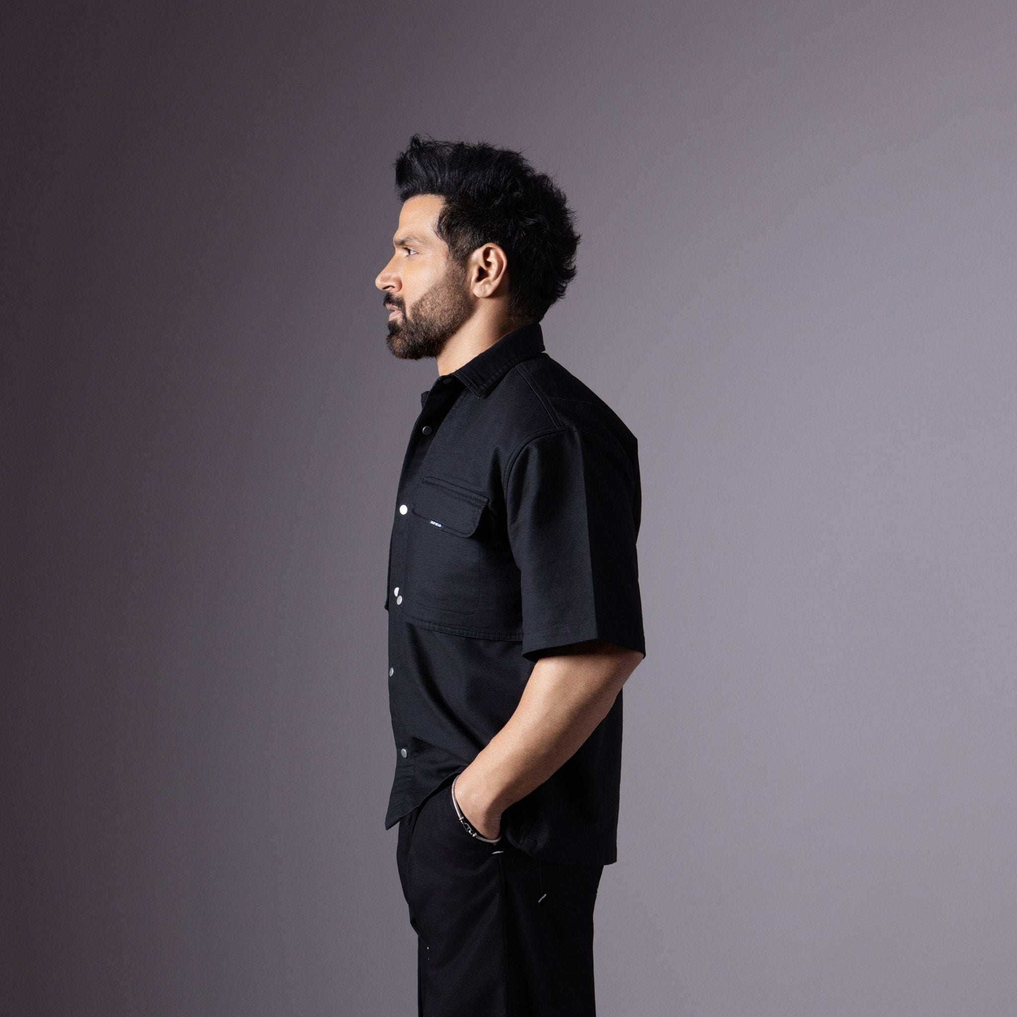 BLACK CLASSIC UTILITY SHACKET - Hophead