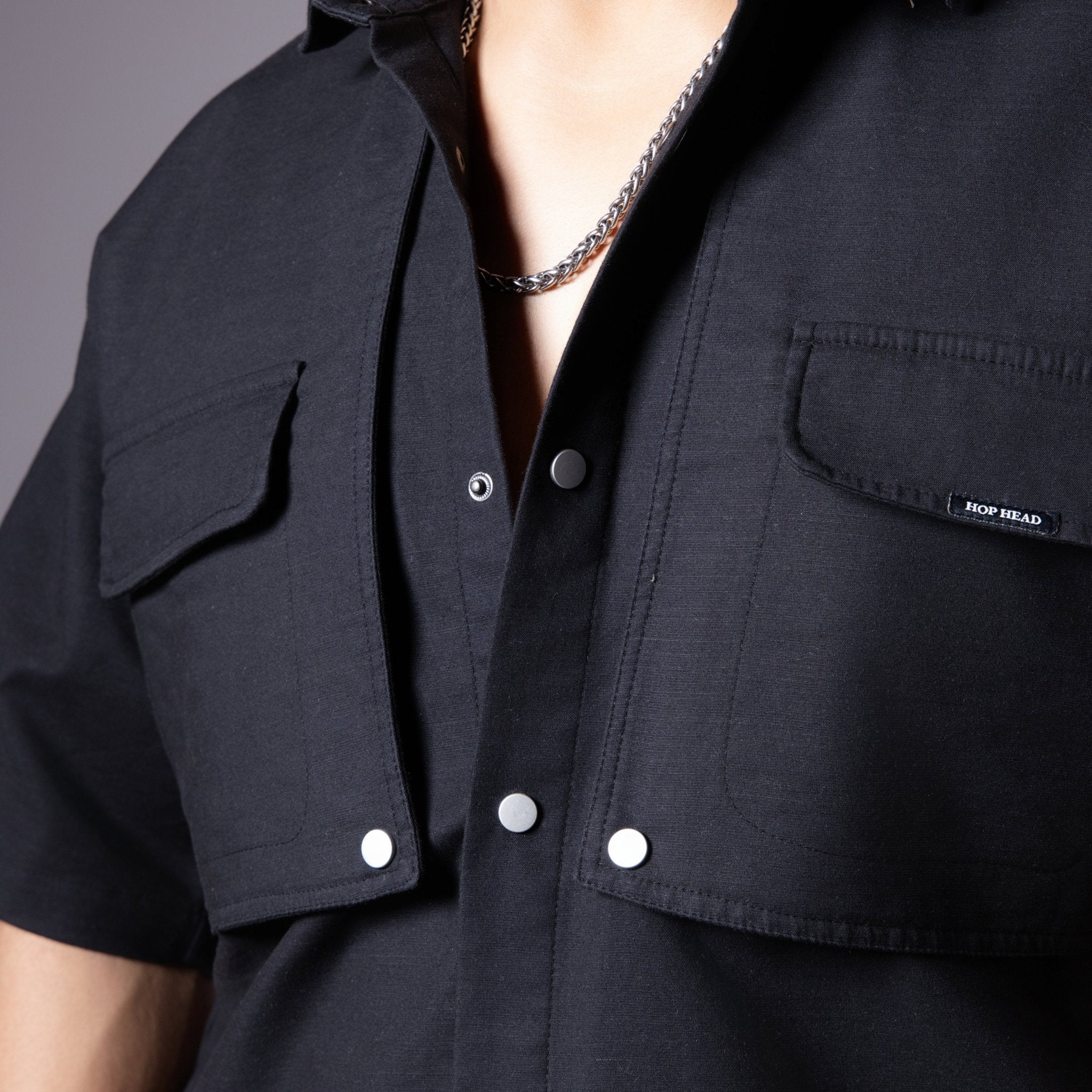 BLACK CLASSIC UTILITY SHACKET - Hophead