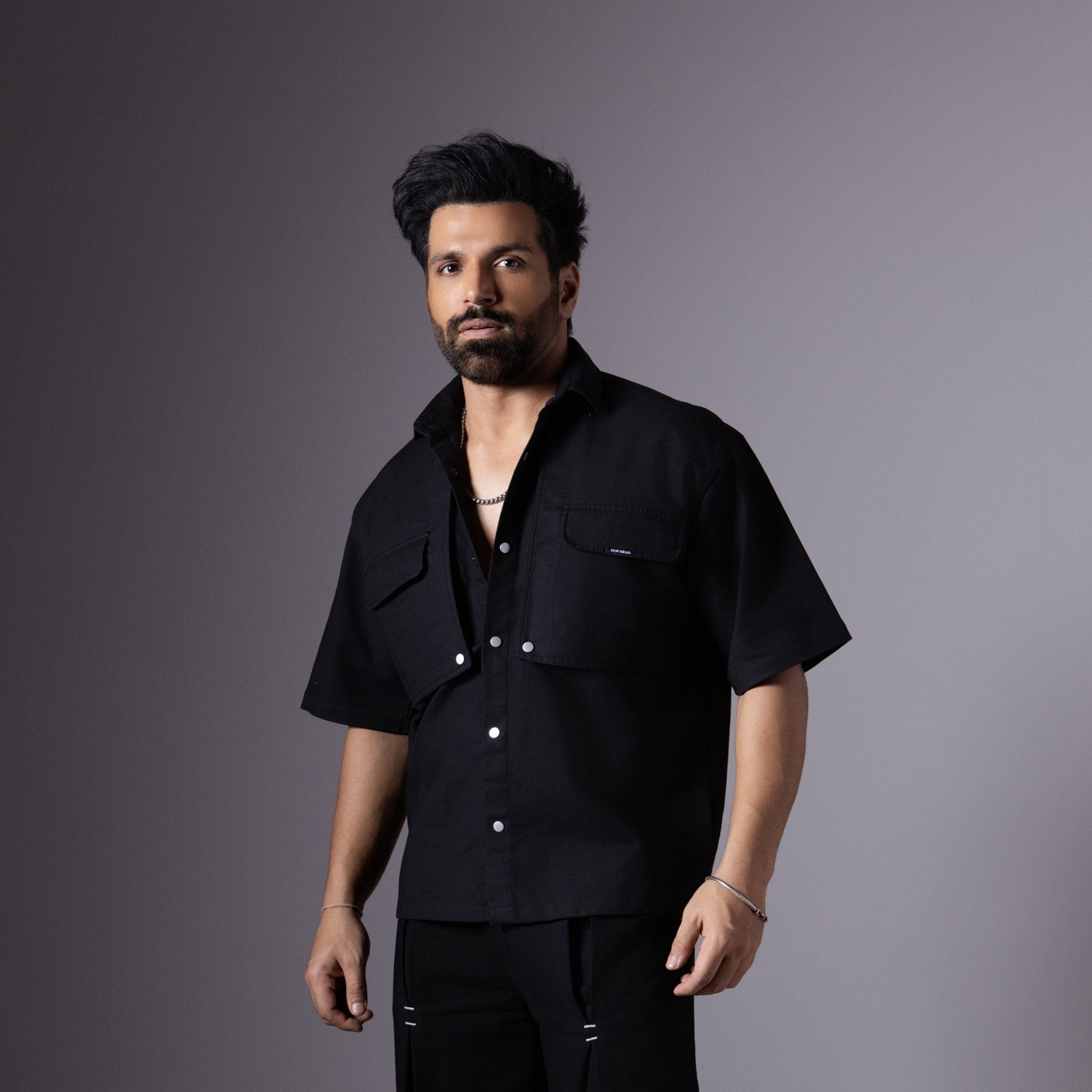 BLACK CLASSIC UTILITY SHACKET - Hophead