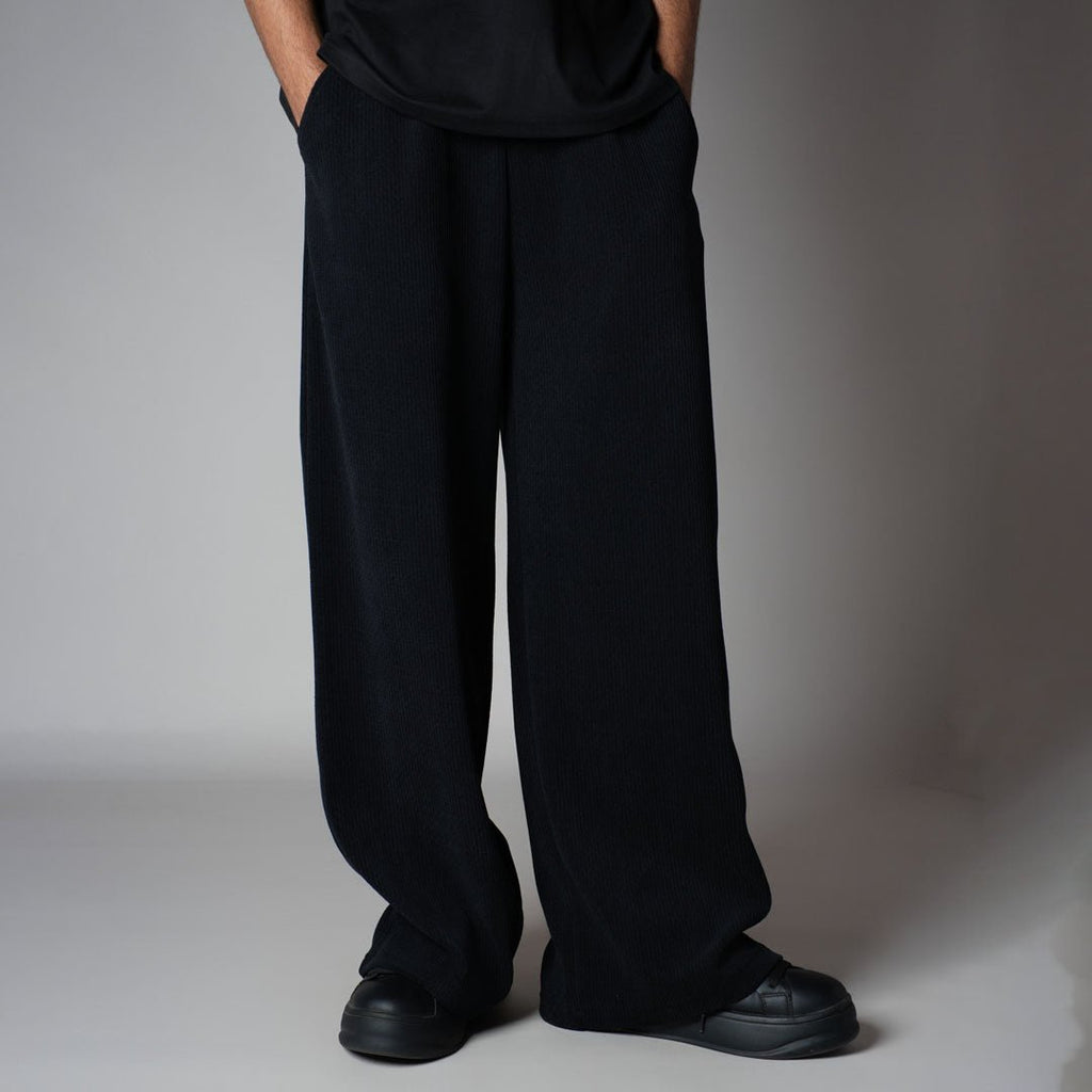 BLACK CORDRIP SWEATPANTS - Hophead