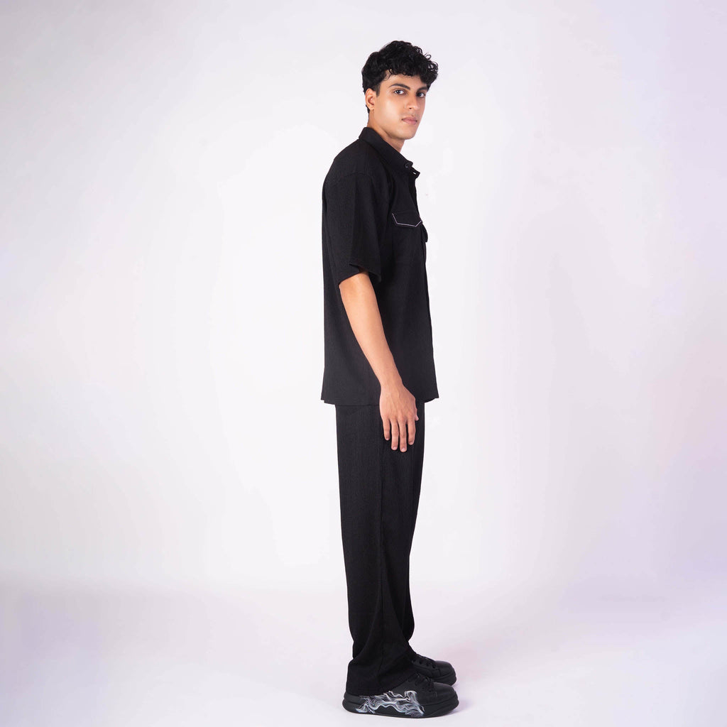 BLACK CRINKLE CO - ORD SET - Hophead