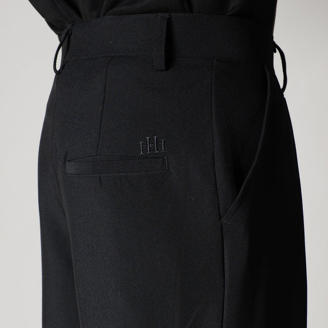 BLACK CROSS PLEAT TROUSER - Hophead