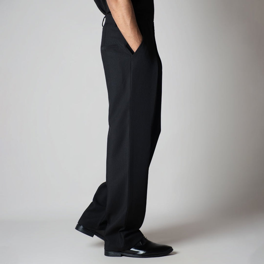 BLACK CROSS PLEAT TROUSER - Hophead