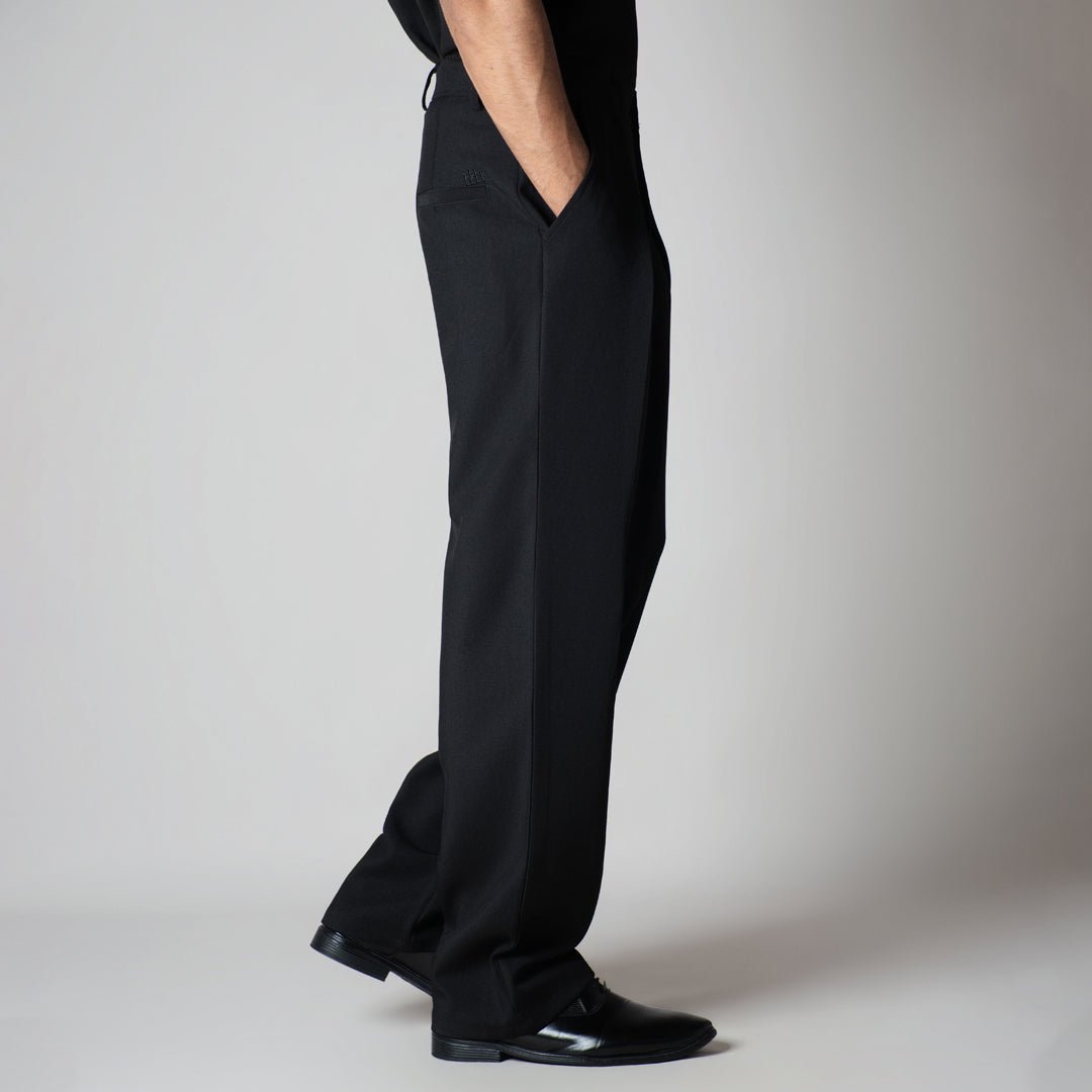 BLACK CROSS PLEAT TROUSER - Hophead