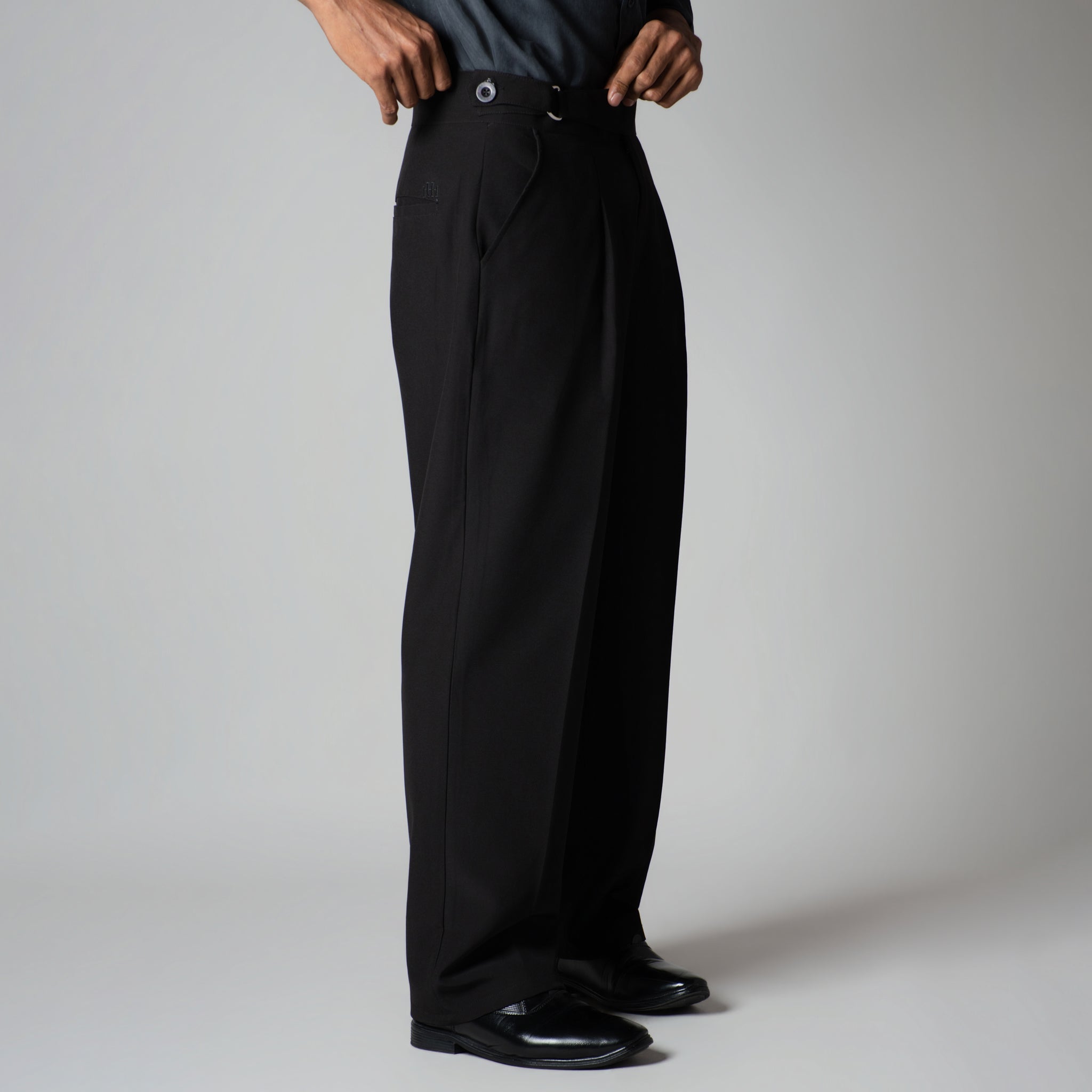 BLACK D - RING ITALIAN STYLE TROUSER - Hophead