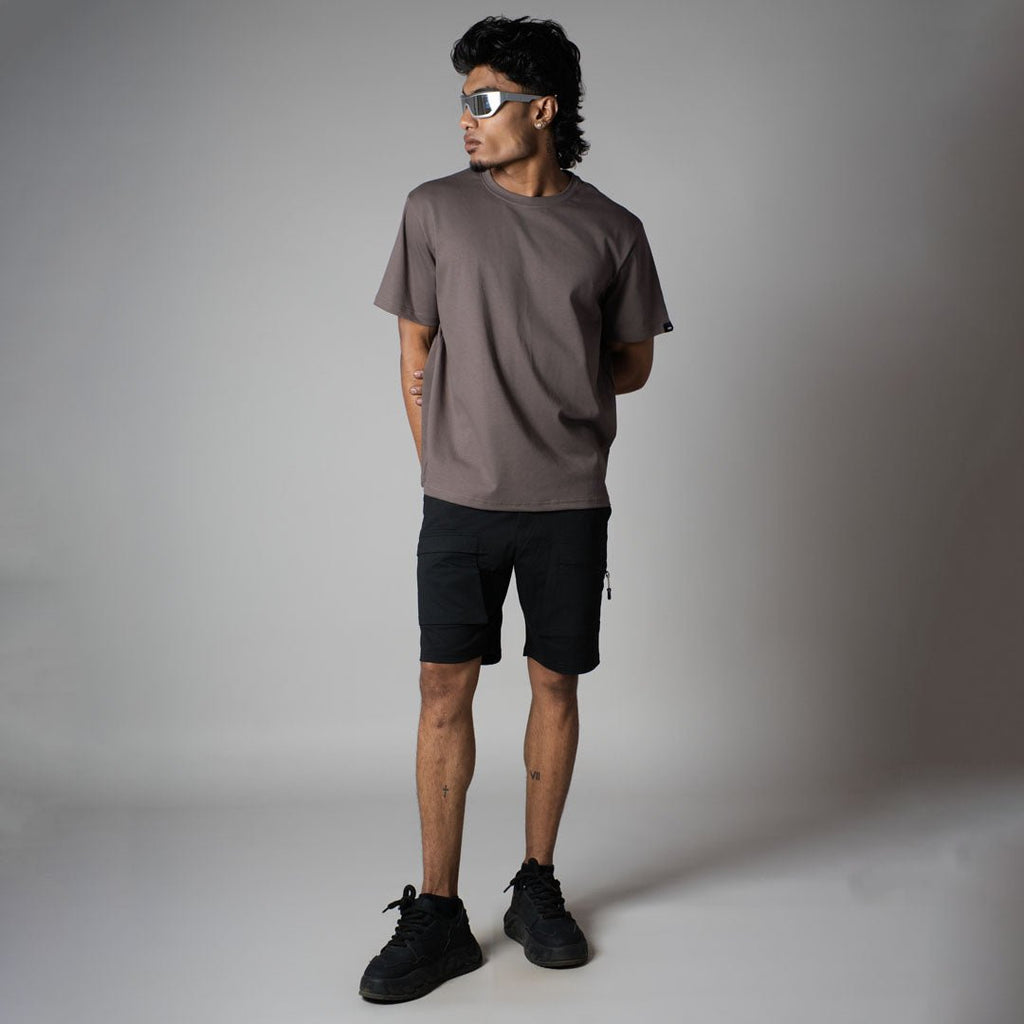 BLACK DOUBLE POCKET SHORTS - Hophead