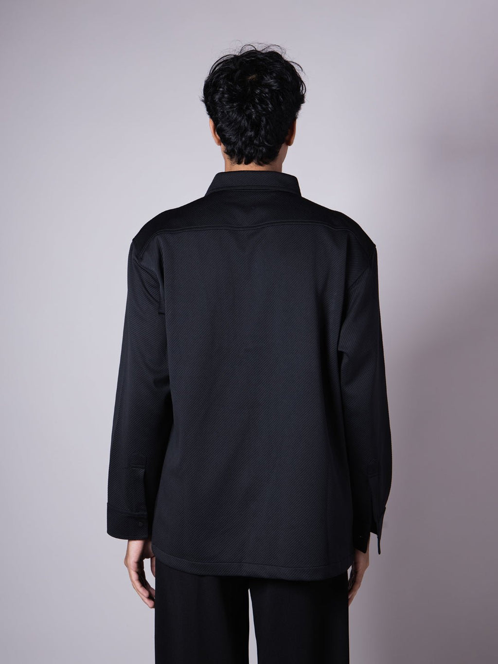 BLACK DOUBLE POCKET TEXTURED SHACKETS - Hophead