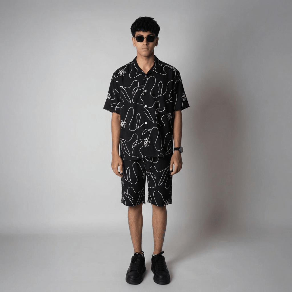 BLACK EMBROIDERED CO - ORD SET - Hophead