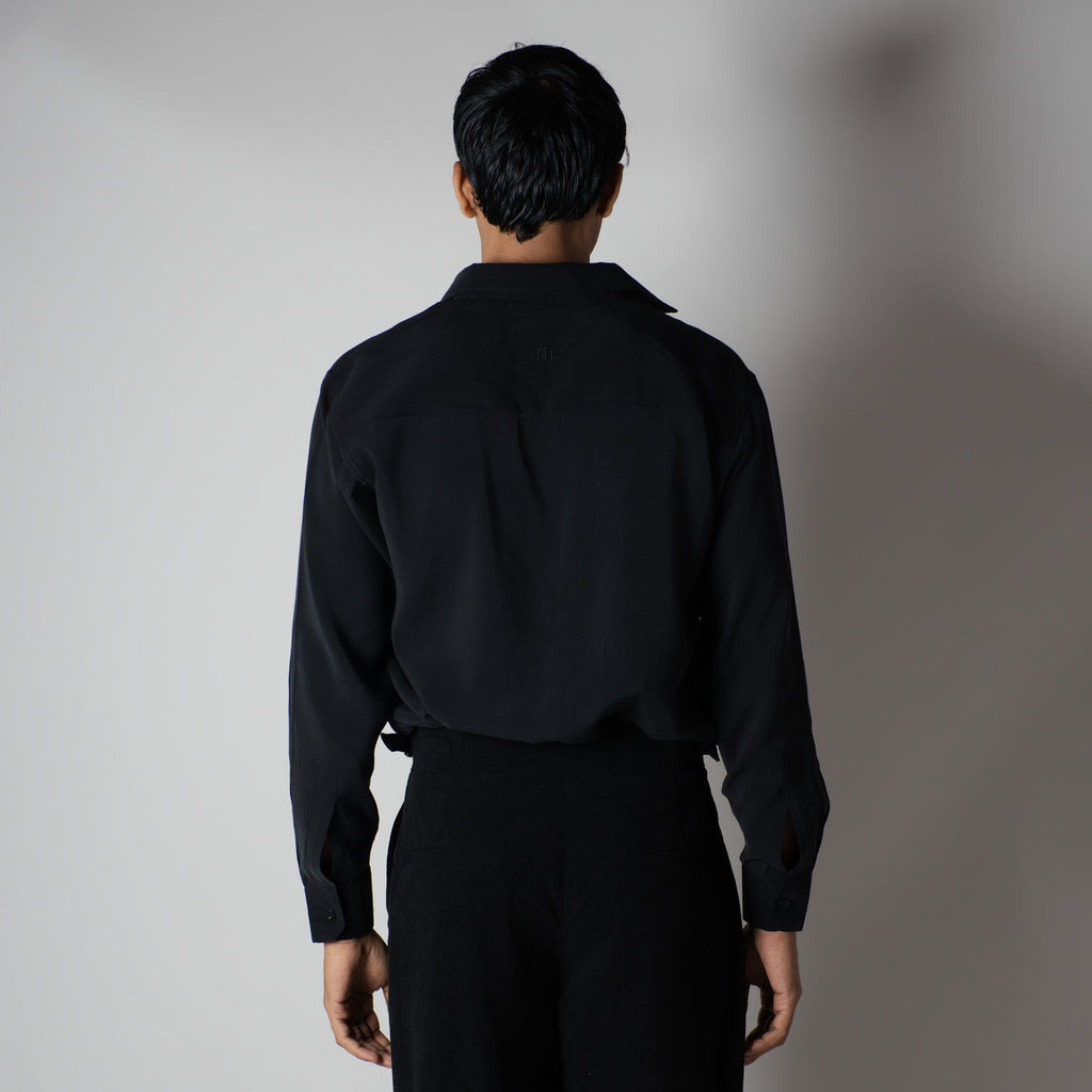 BLACK ESSENTIAL SUEDE LUXE SHIRT - Hophead