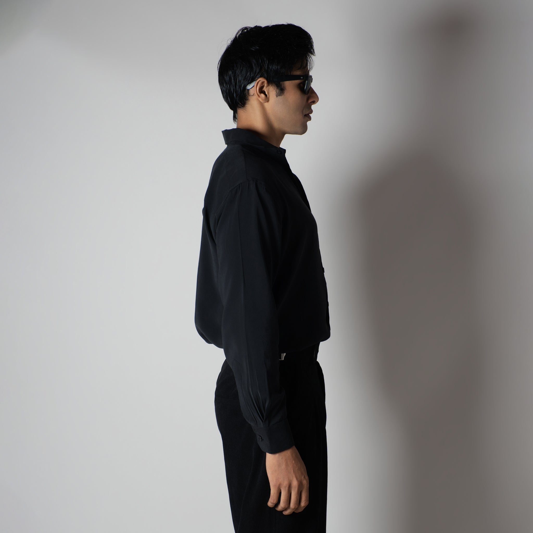 BLACK ESSENTIAL SUEDE LUXE SHIRT - Hophead