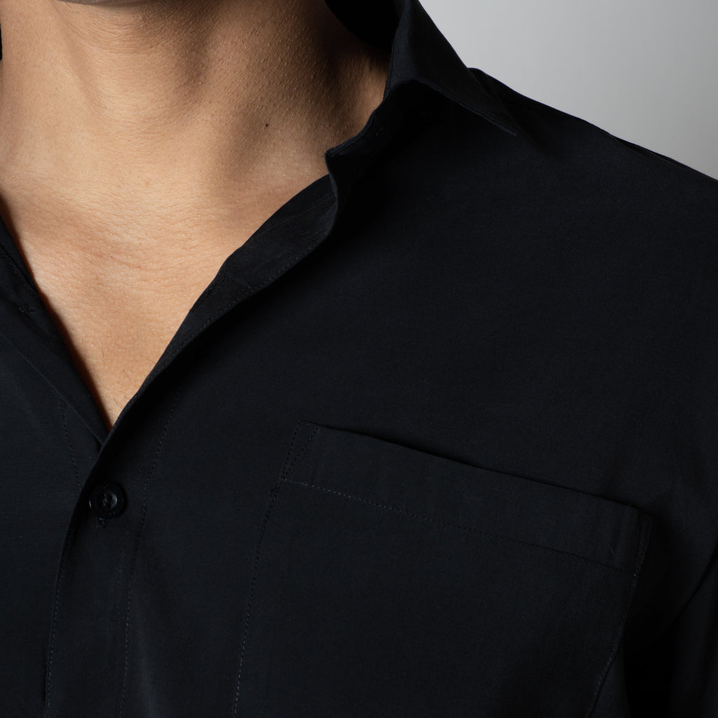 BLACK ESSENTIAL SUEDE LUXE SHIRT - Hophead