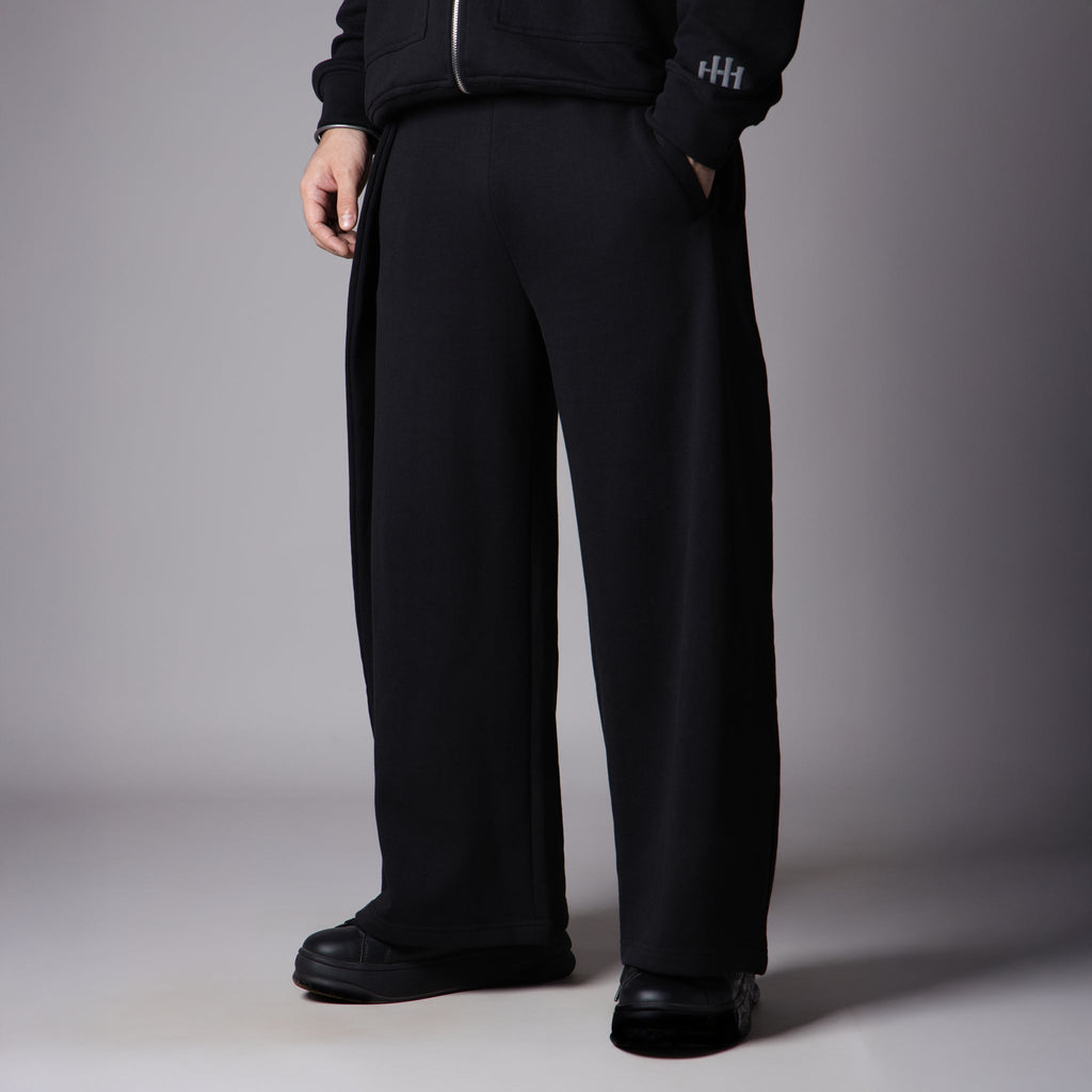 BLACK EXTRA PANEL SWEATPANTS - Hophead