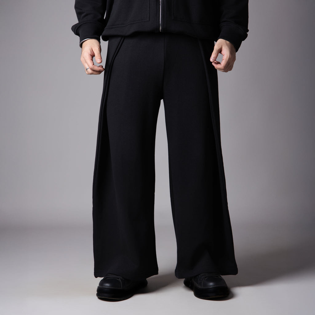 BLACK EXTRA PANEL SWEATPANTS - Hophead