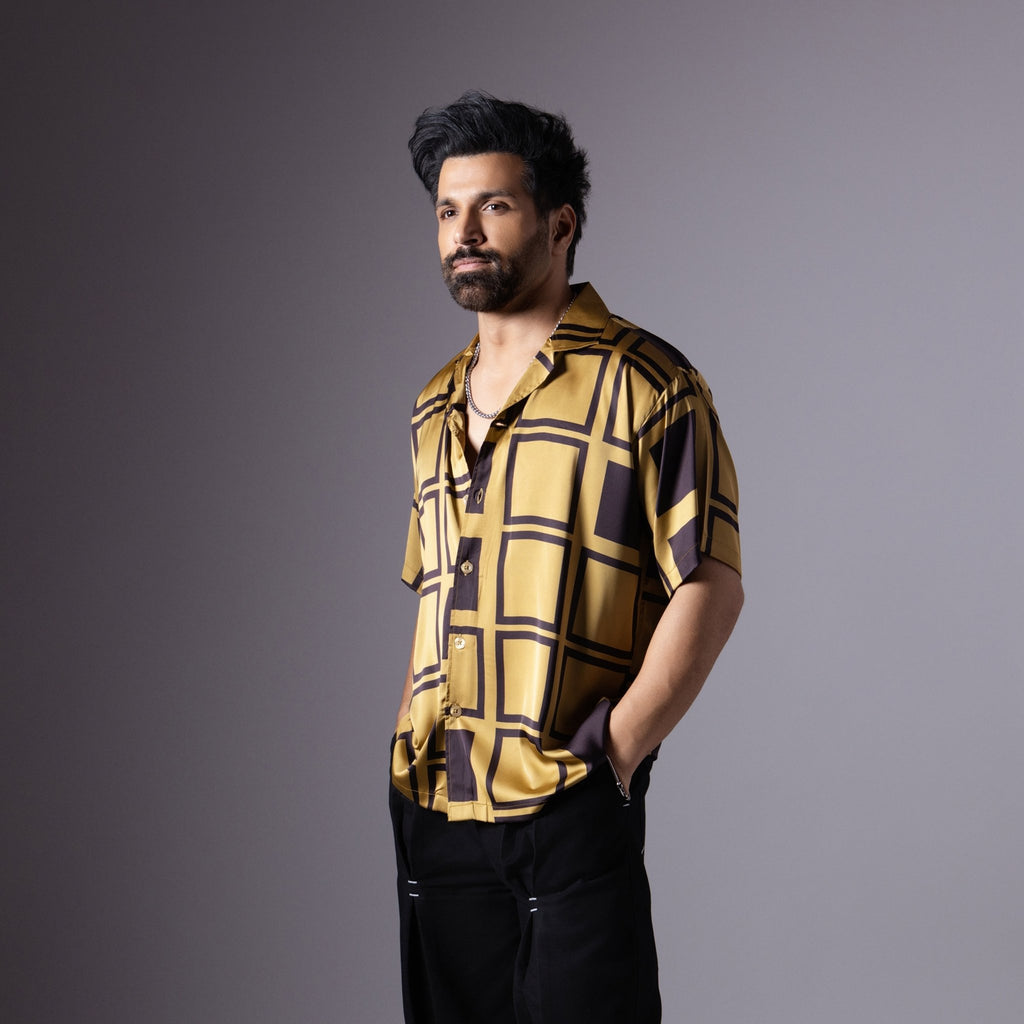 BLACK & GOLDEN SATIN SHIRT - RDX - Hophead